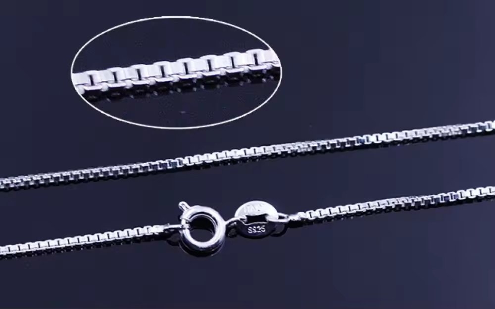 Lantisor argint 925, JW1397, placat cu rodiu - poza 3