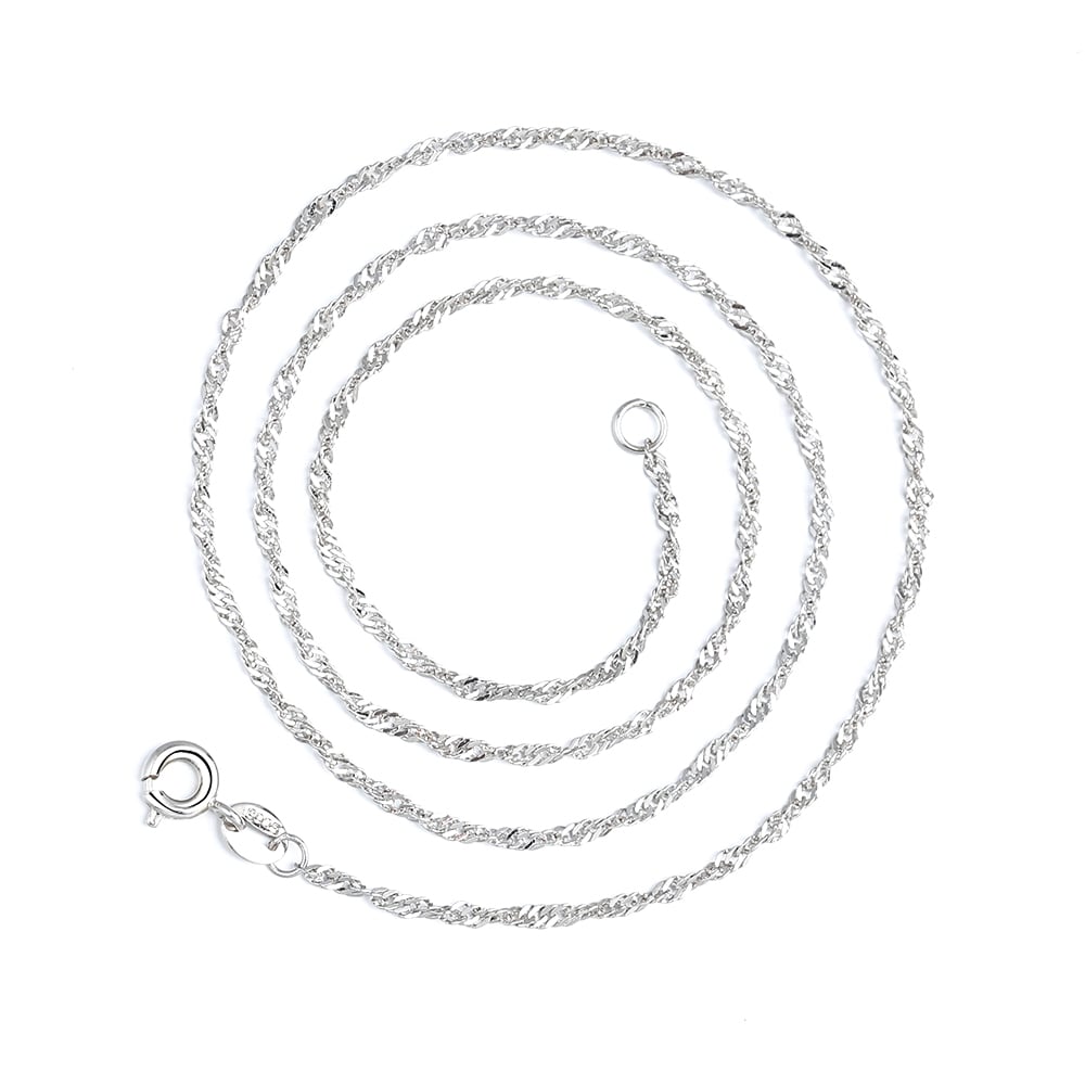 Lantisor argint 925, JW1398, placat cu rodiu - poza 1