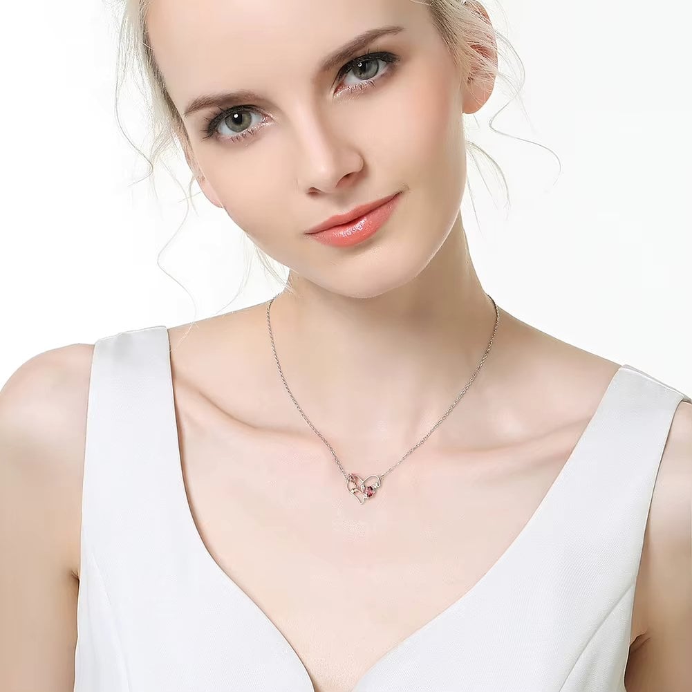 Lantisor argint 925, JW1697, model Mom, placat cu rodiu - poza 2