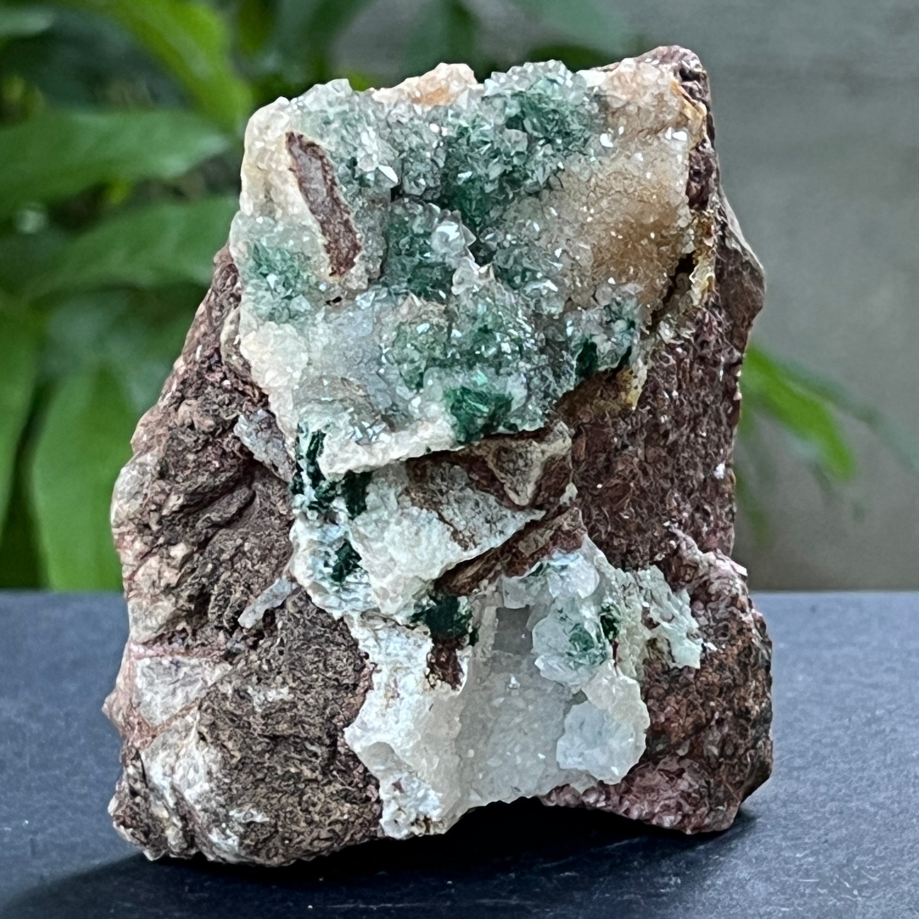 Malachit in matrix cupru din Congo model 5