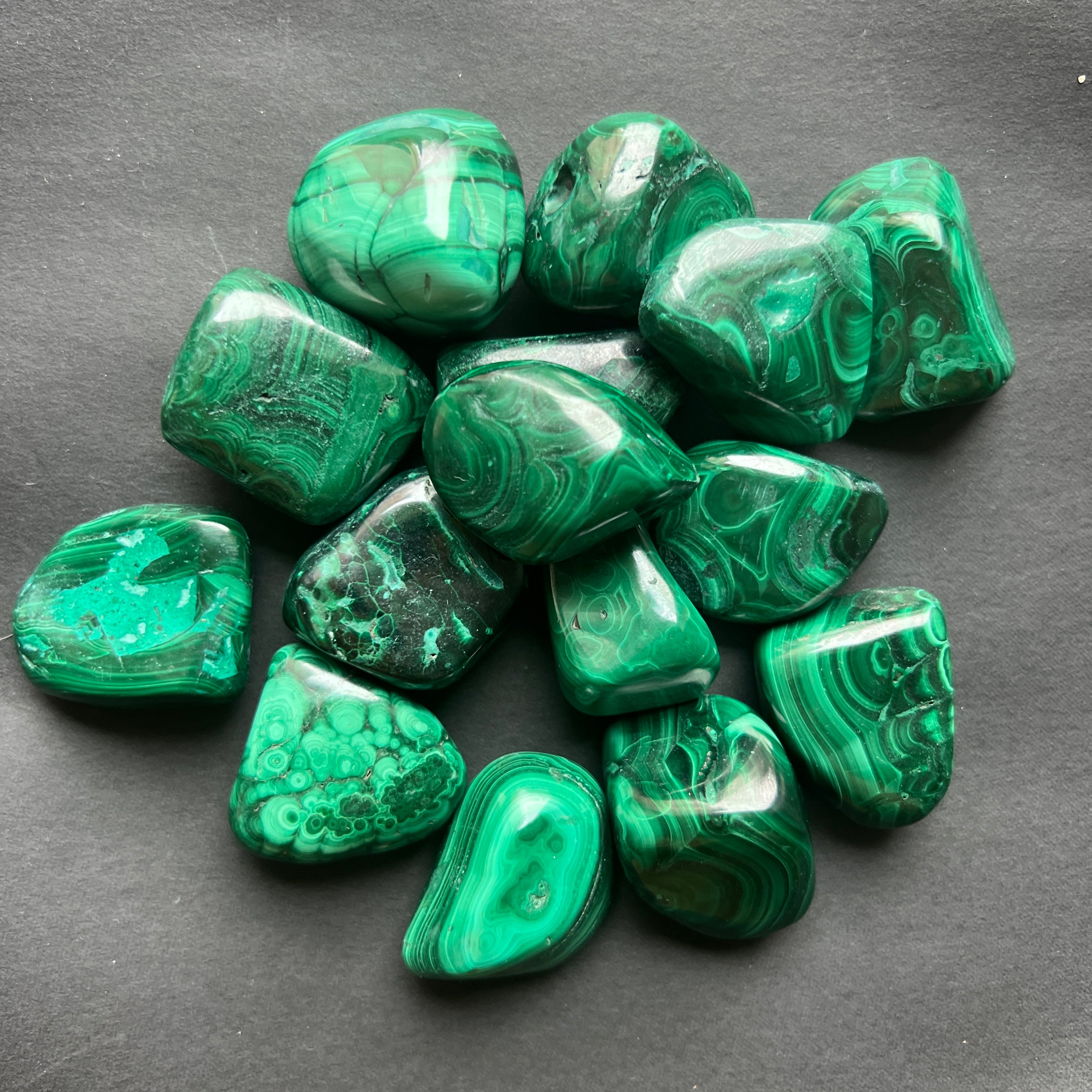 Malachit piatra rulata mini Congo