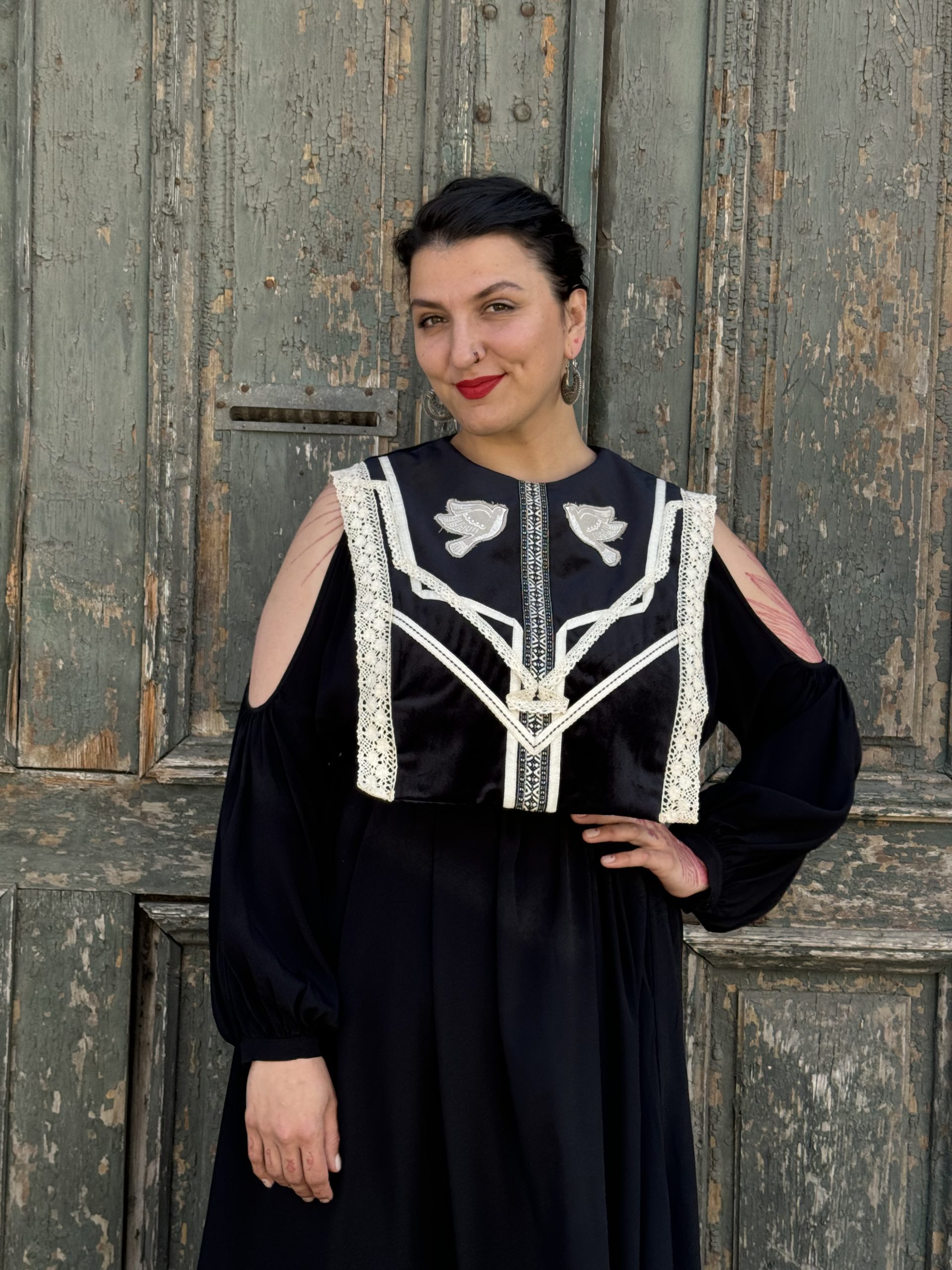 Marama Vestă catifea cu print - universală
