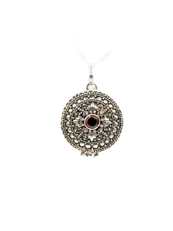 Medalion Prayer Box - Granat