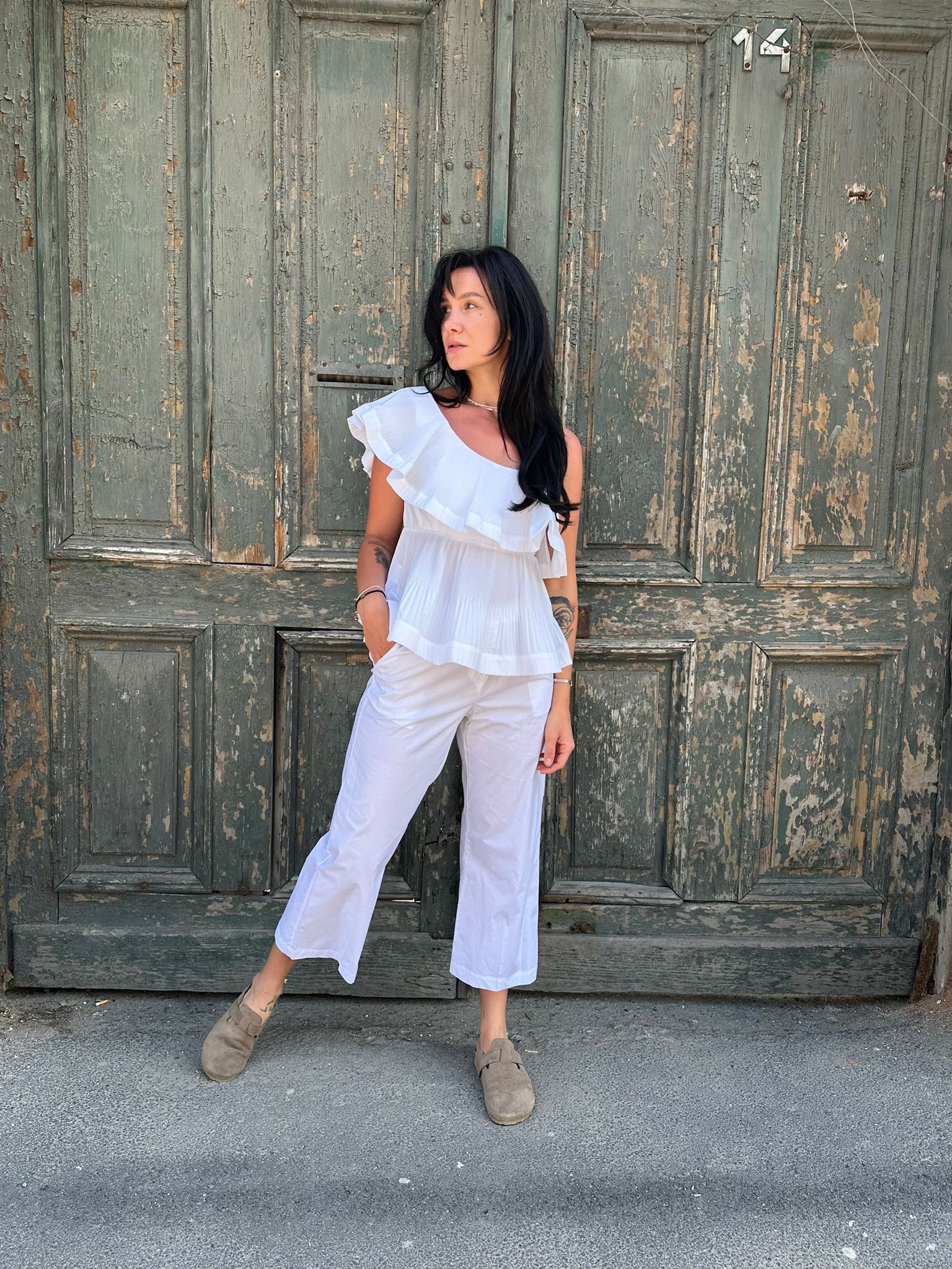 MEIMEIJ - Pantaloni „Donna Bianco” - 46 IT