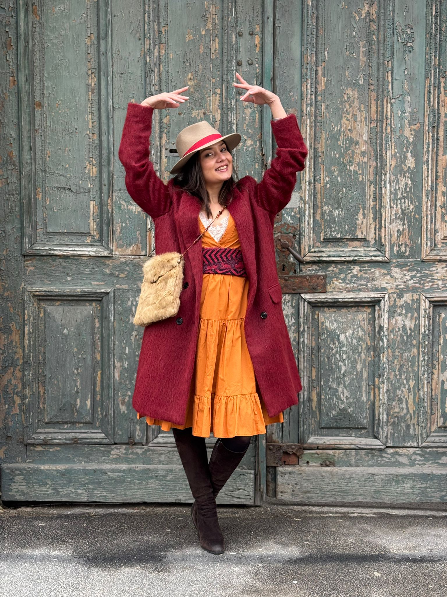 MeiMeij Rochie bumbac orange - 38 IT