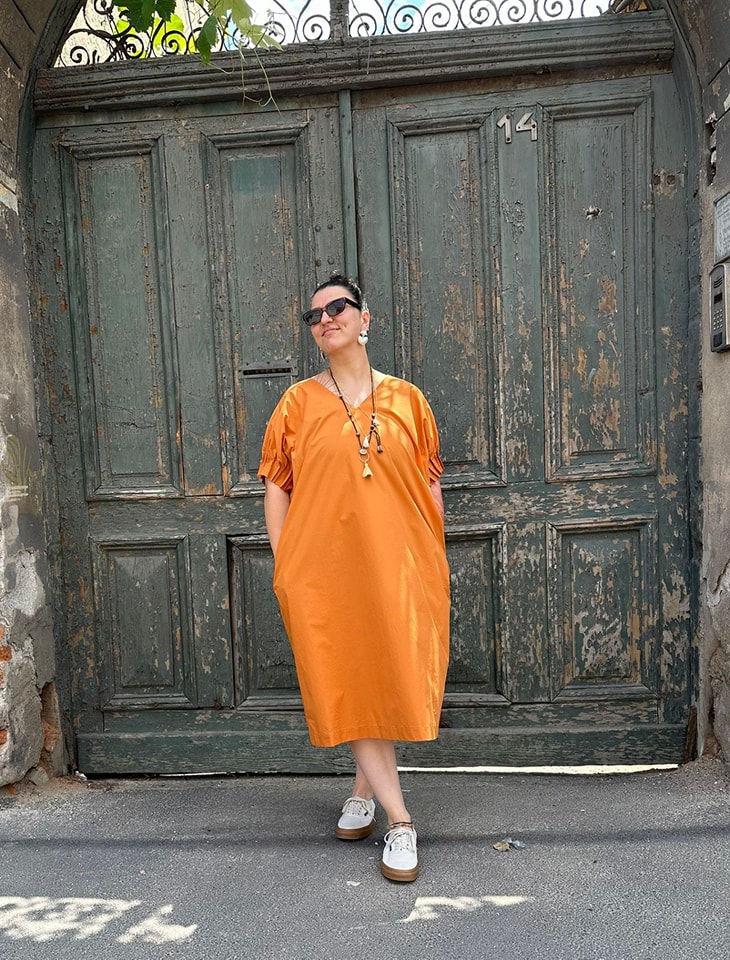MEIMEIJ - Rochie Midi „Orange Dreamz” - M INTL