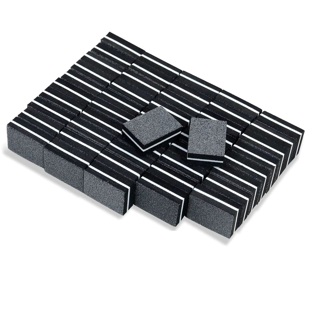 Mini buffer unghii Marquise, BUFF14, Negru, granulatie 100/180, 50 buc - poza 1
