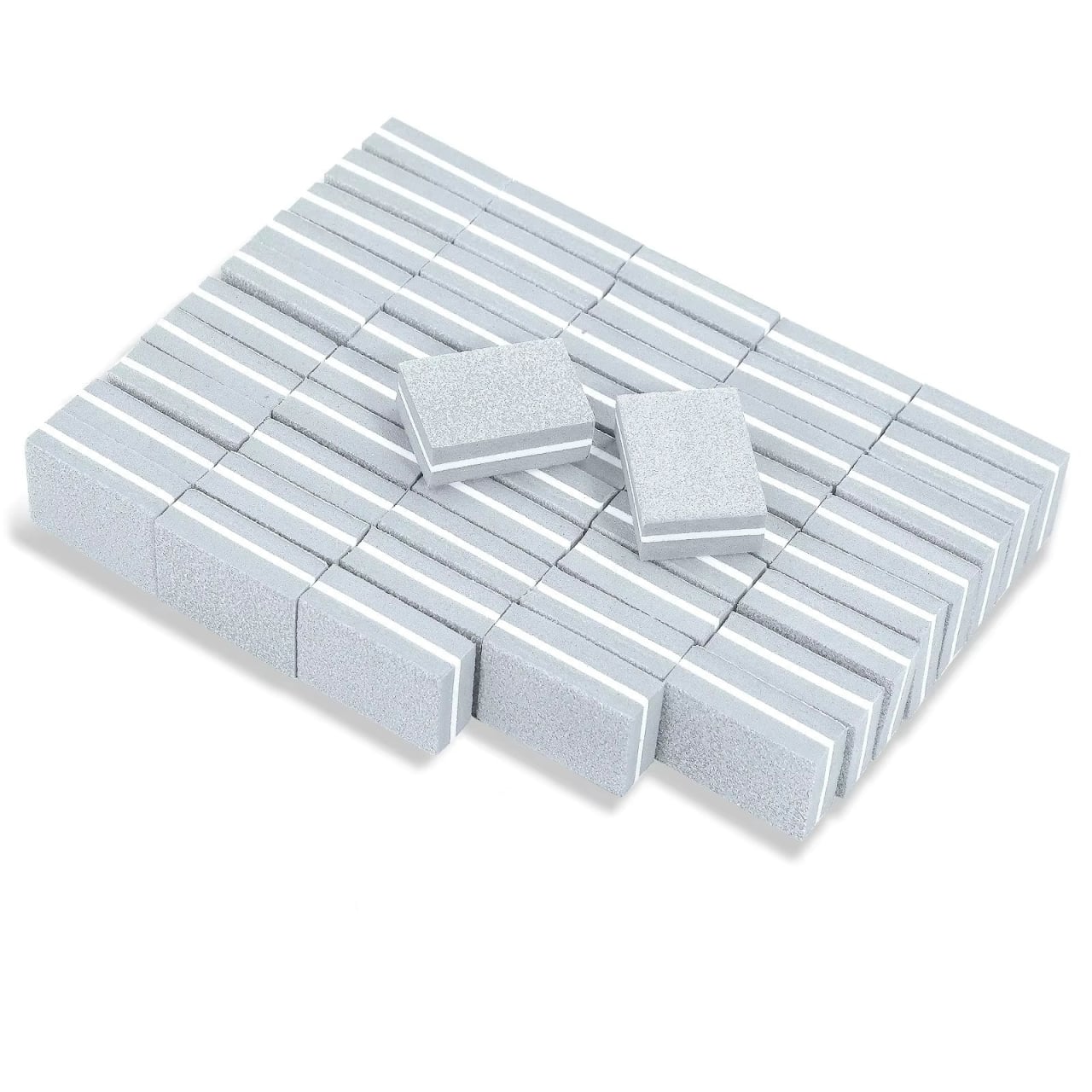 Mini buffer unghii Marquise, BUFF16, Gri, granulatie 100/180, 50 buc - poza 1