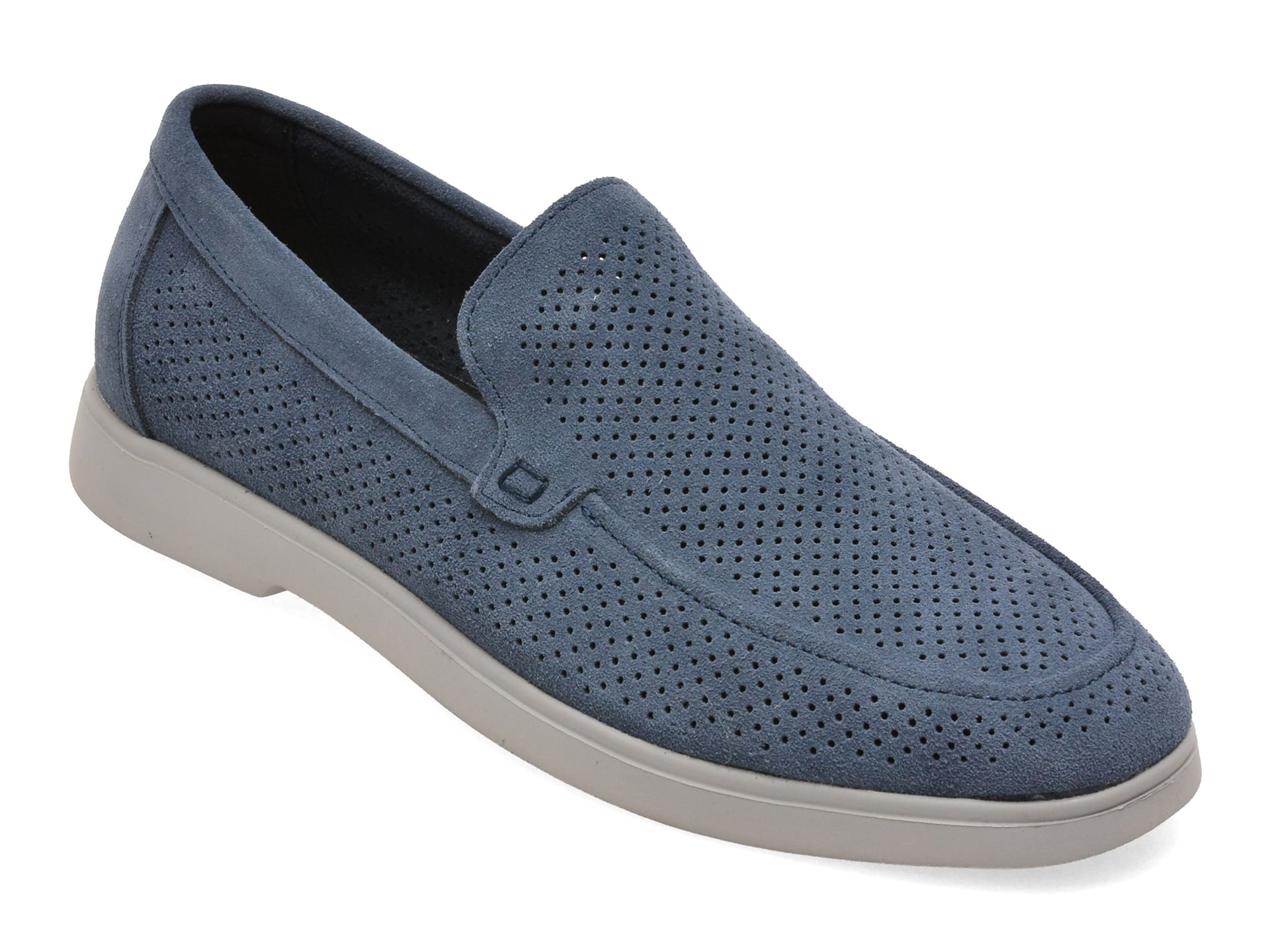 Mocasini BITE THE BULLET bleumarin, Q305, din piele intoarsa