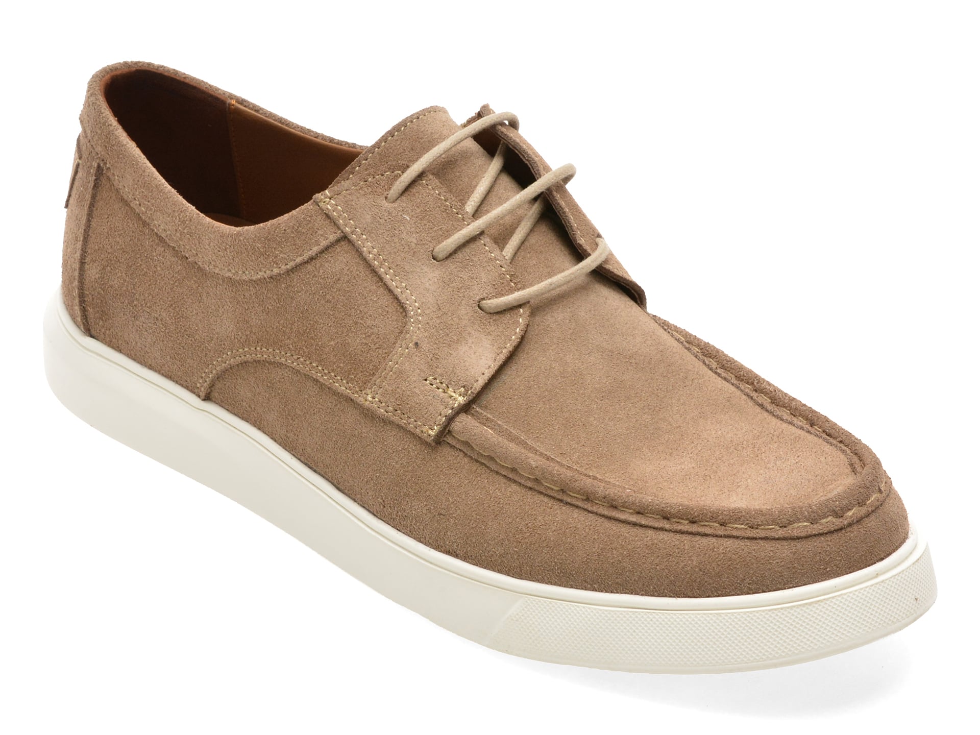 Mocasini BITE THE BULLET gri, RM118, din piele intoarsa
