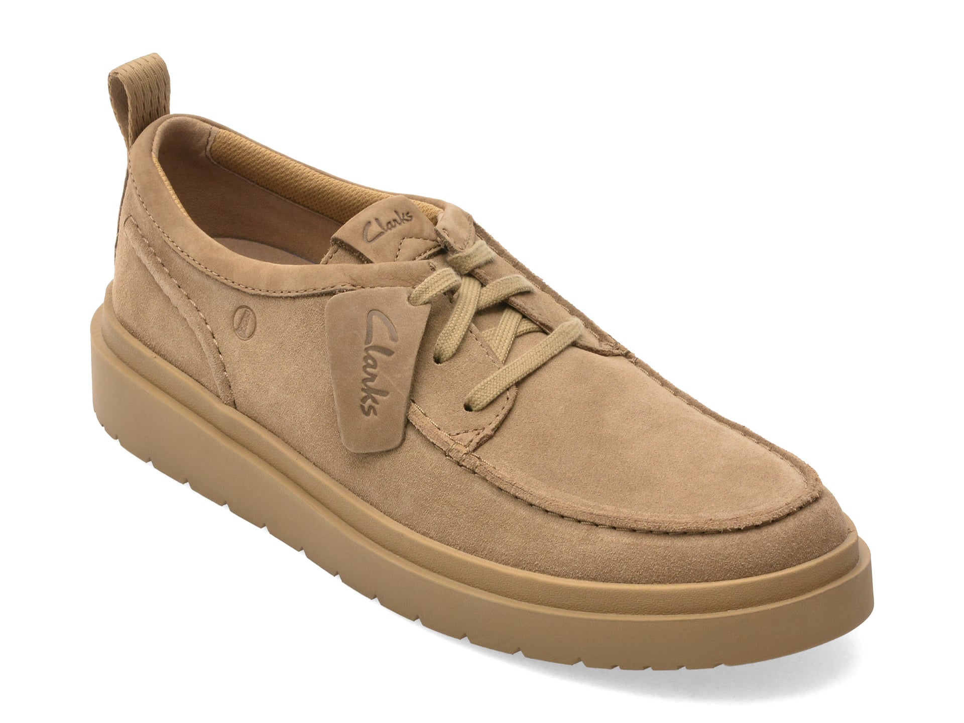Mocasini CLARKS gri, POLDEN MOC, din piele intoarsa