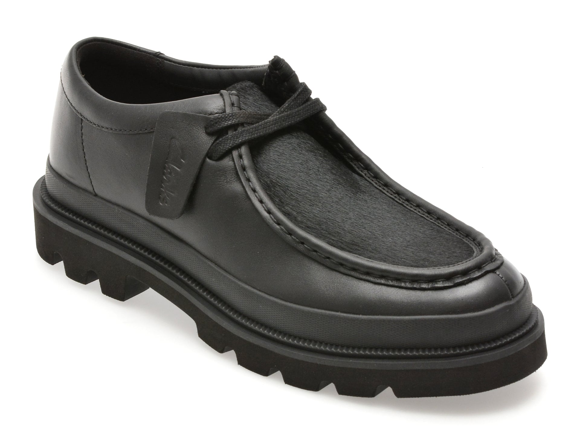 Mocasini CLARKS negri, BADELL SEAM, din piele naturala