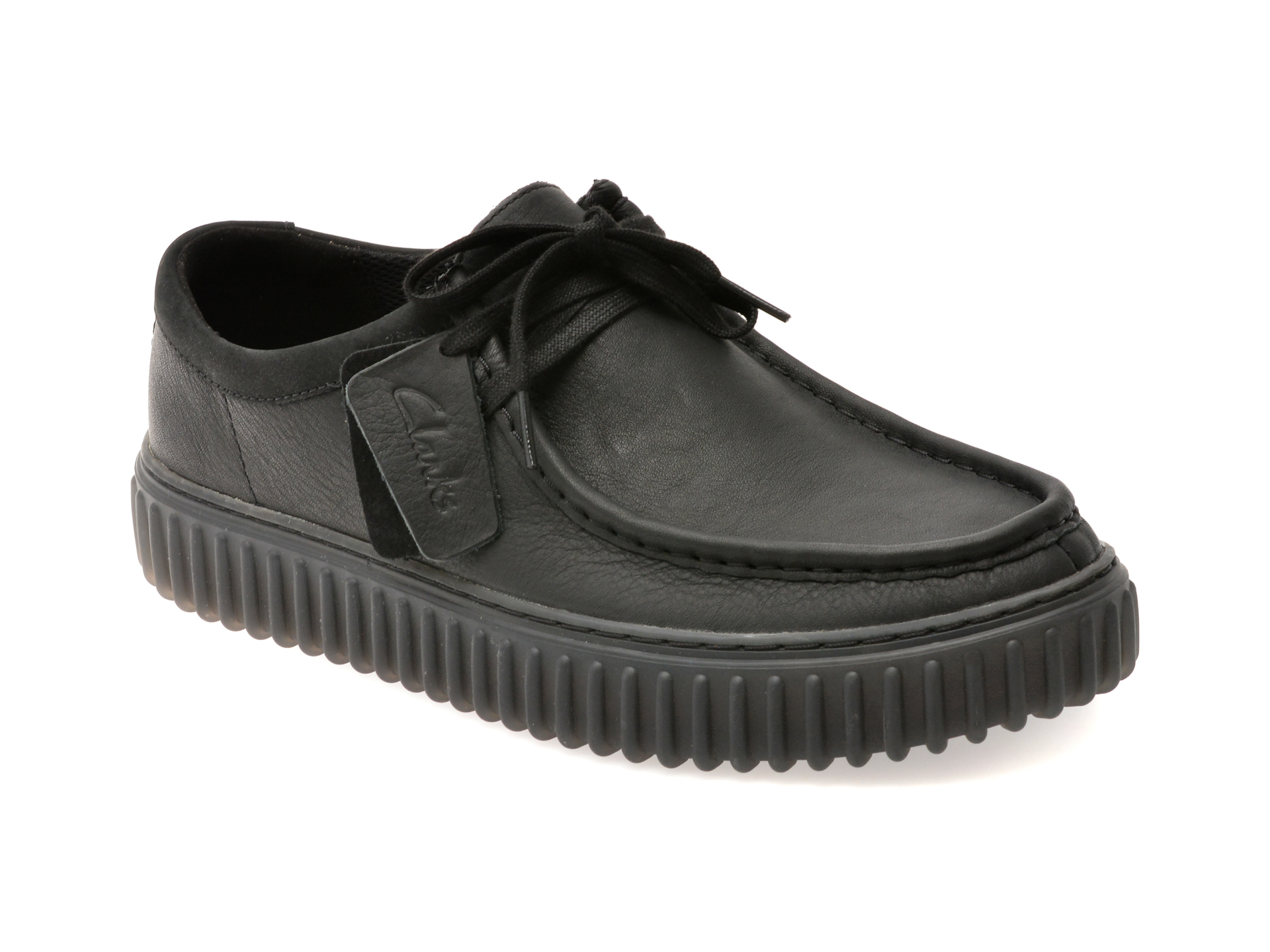 Mocasini CLARKS negri, TORHILL LO, din piele naturala