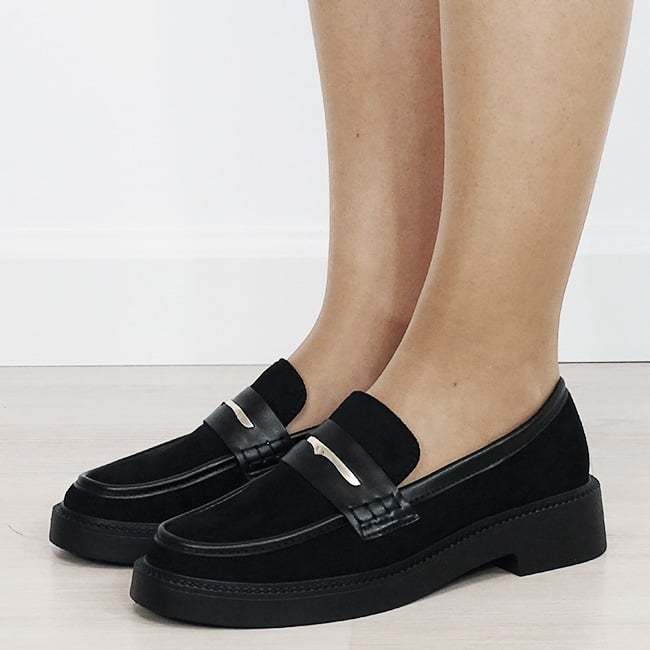 Mocasini dama negri tip loafers 1535 03