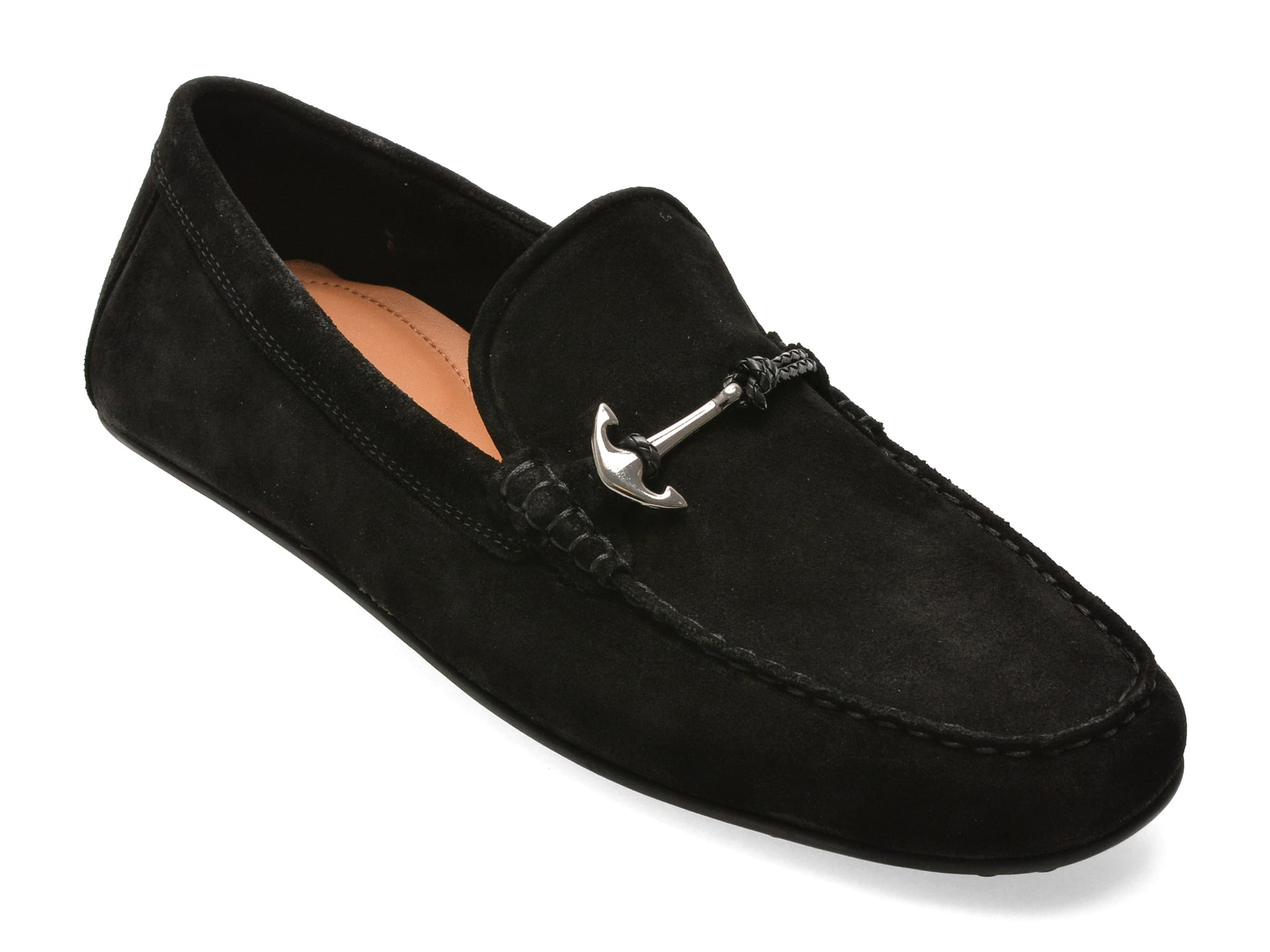 Mocasini eleganti ALDO negri, WILBART-IN 004, din piele intoarsa