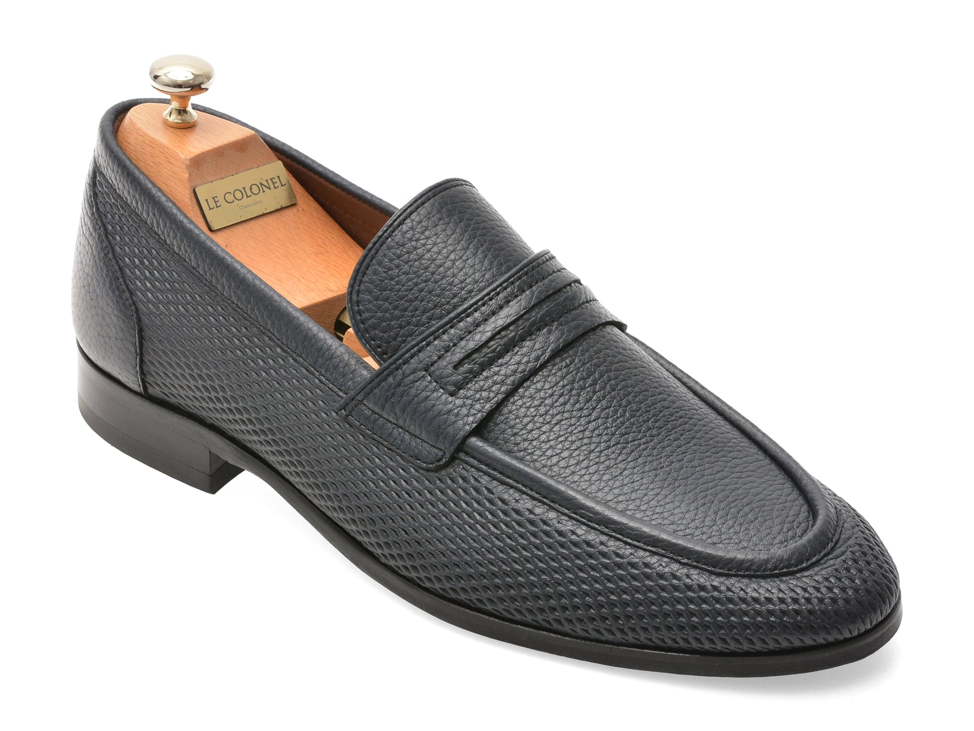 Mocasini eleganti LE COLONEL bleumarin, 62260, din piele naturala