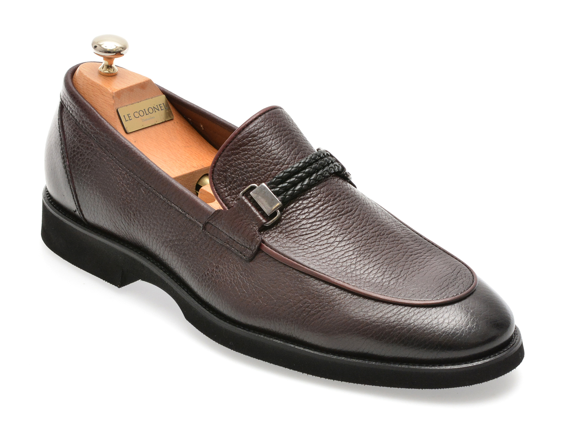 Mocasini eleganti LE COLONEL maro, 48522, din piele naturala