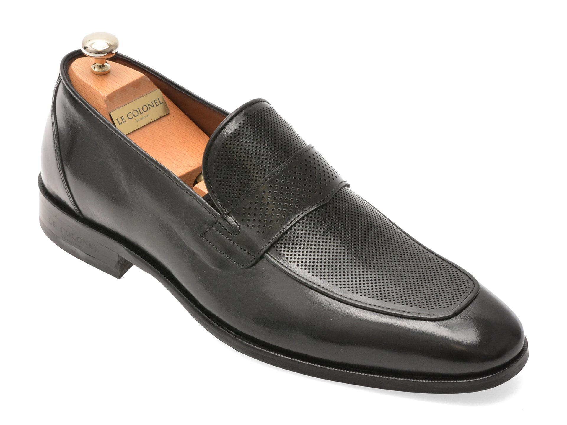 Mocasini eleganti LE COLONEL negri, 484116, din piele naturala