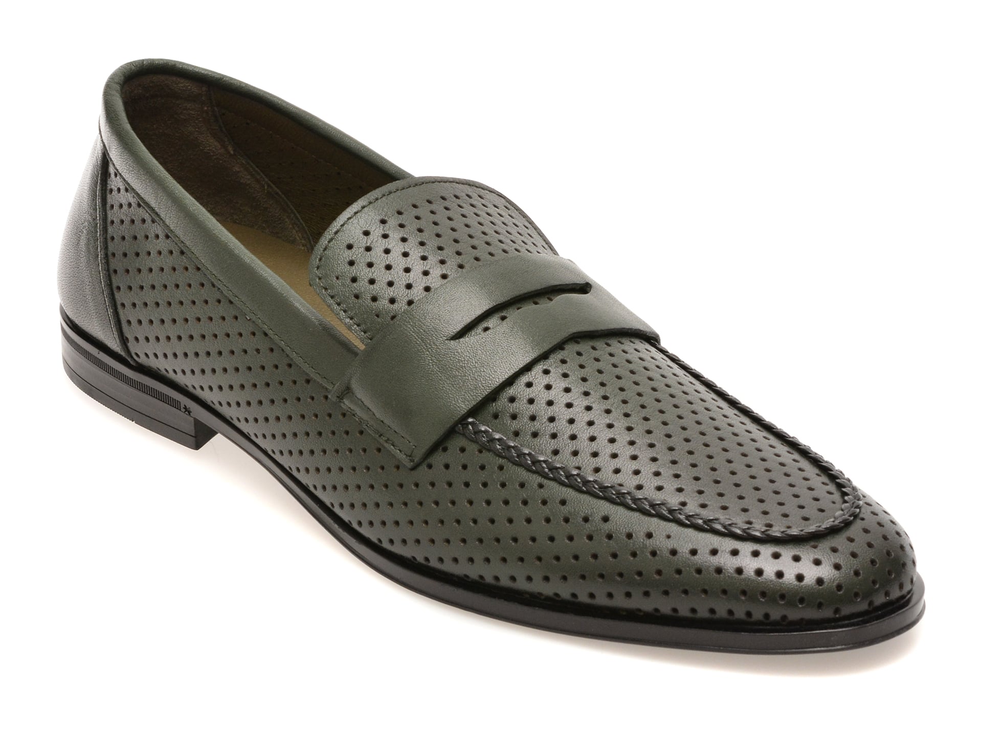 Mocasini eleganti OTTER gri, 25M125, din piele naturala
