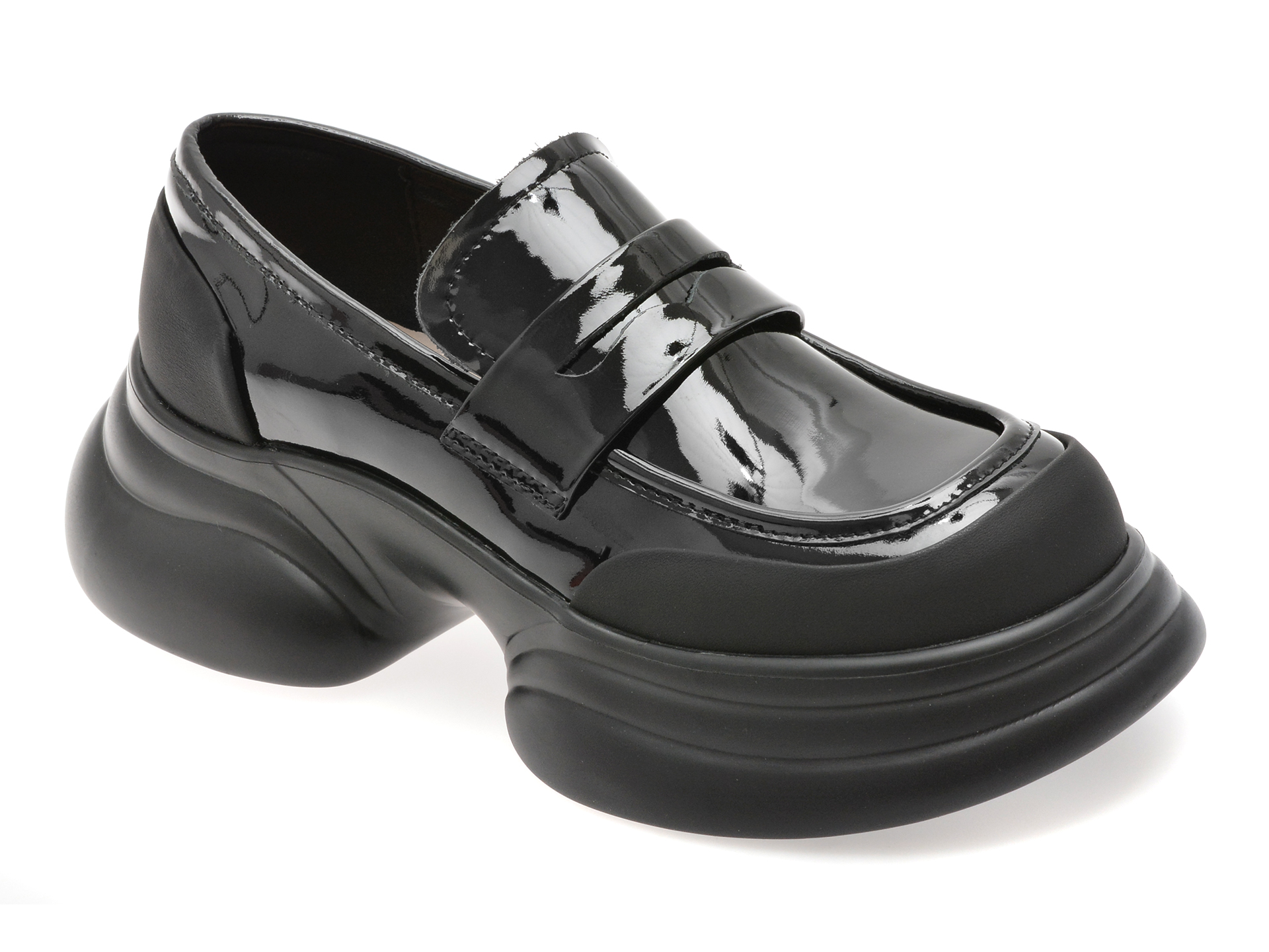 Mocasini GRYXX negri, CC01, din piele naturala lacuita