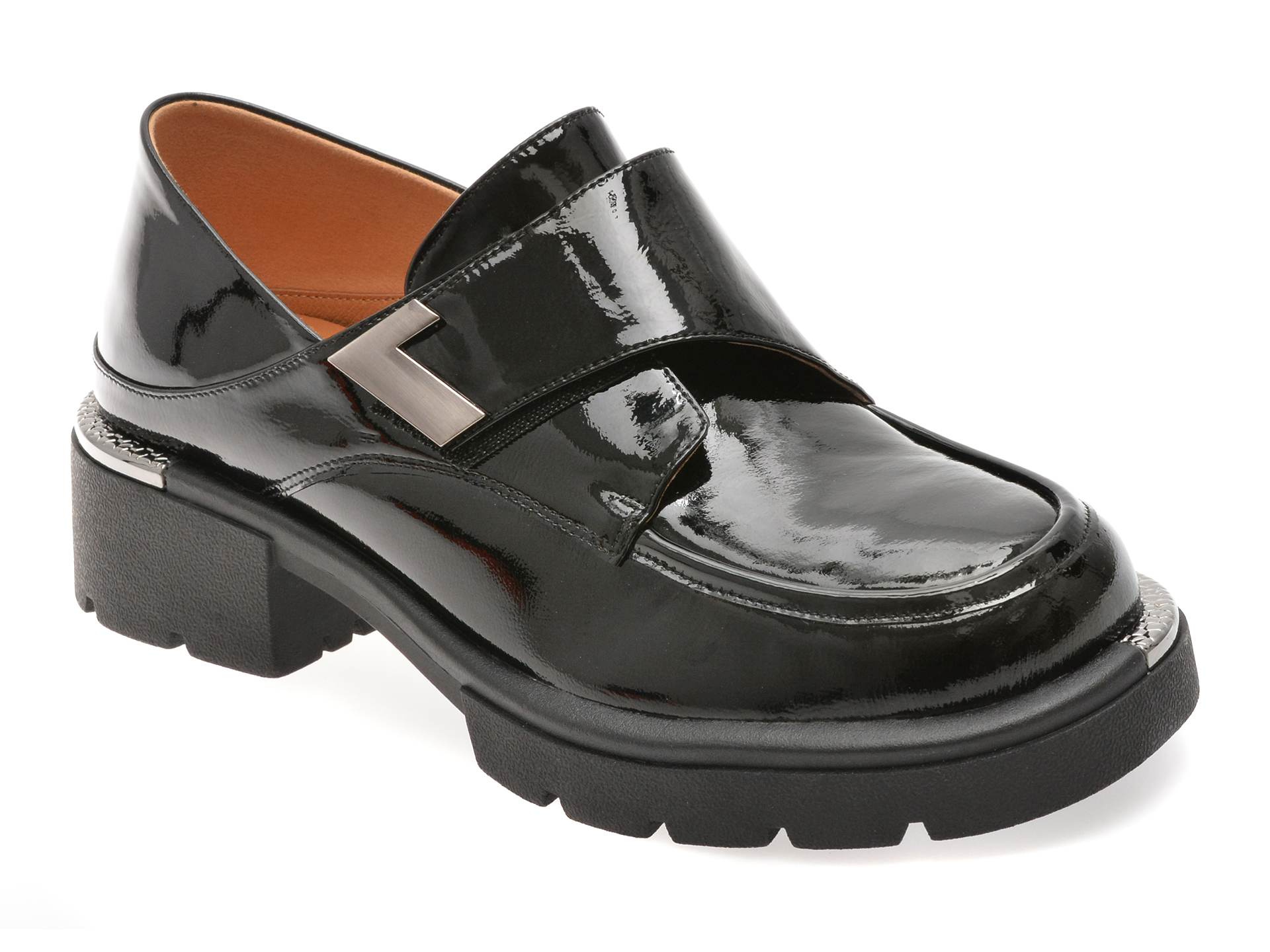 Mocasini GRYXX negri, M304, din piele naturala lacuita
