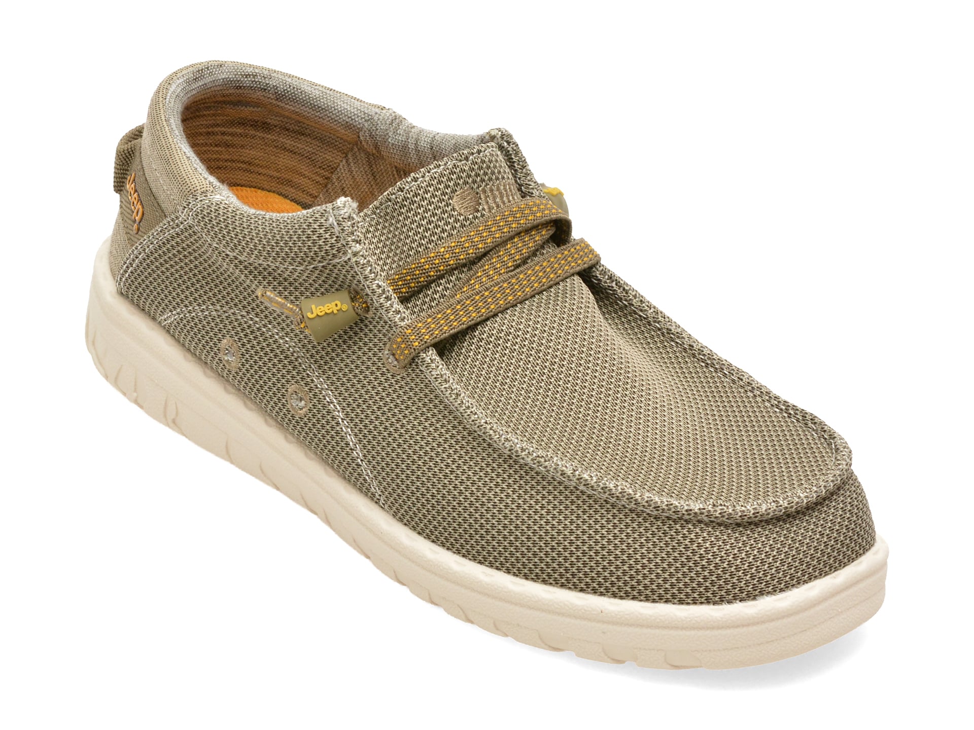 Mocasini JEEP gri, 61115, din material textil