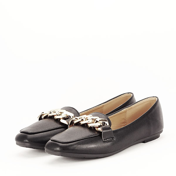 Mocasini negri Lavinia M3