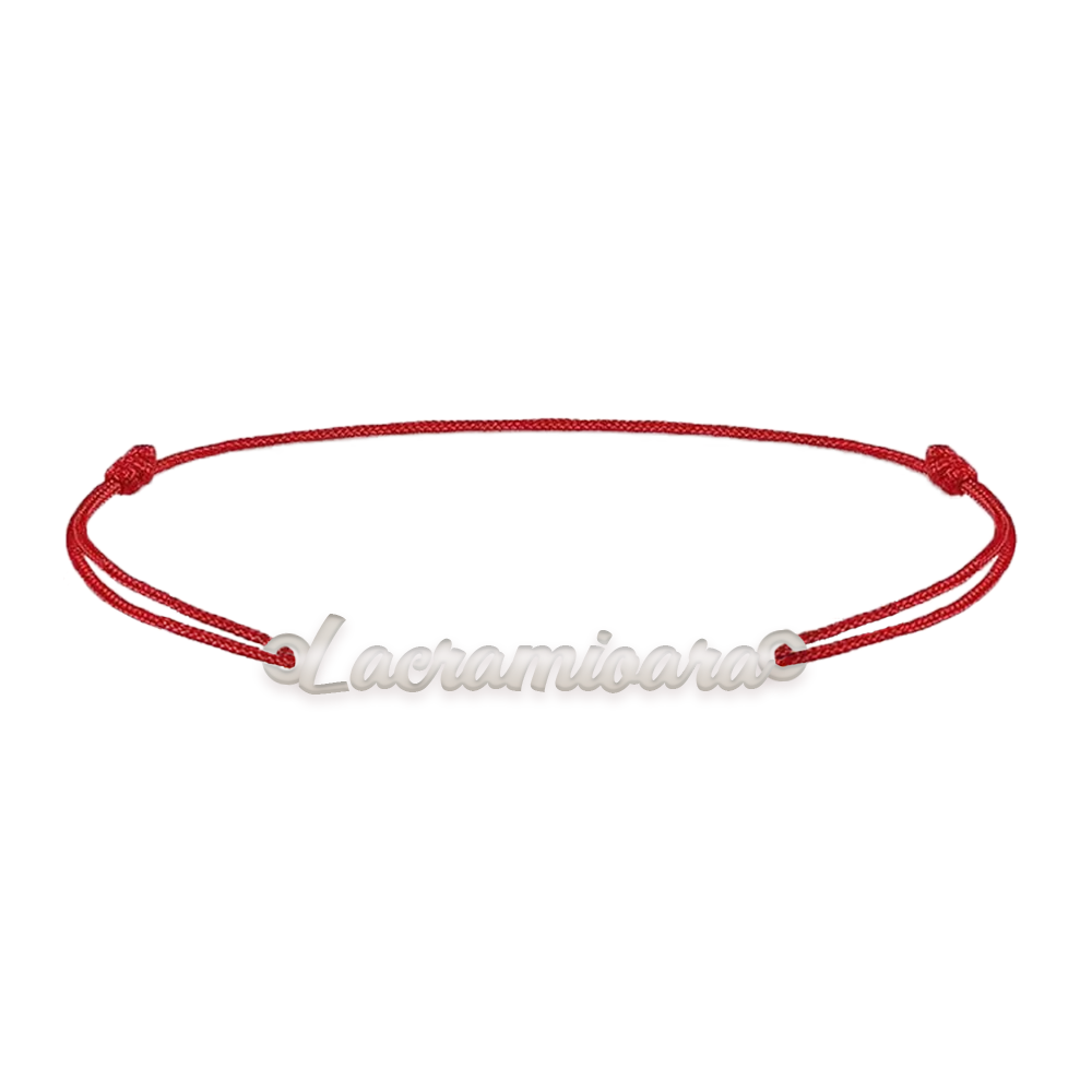Nomine - Bratara snur personalizata cu nume din argint 925