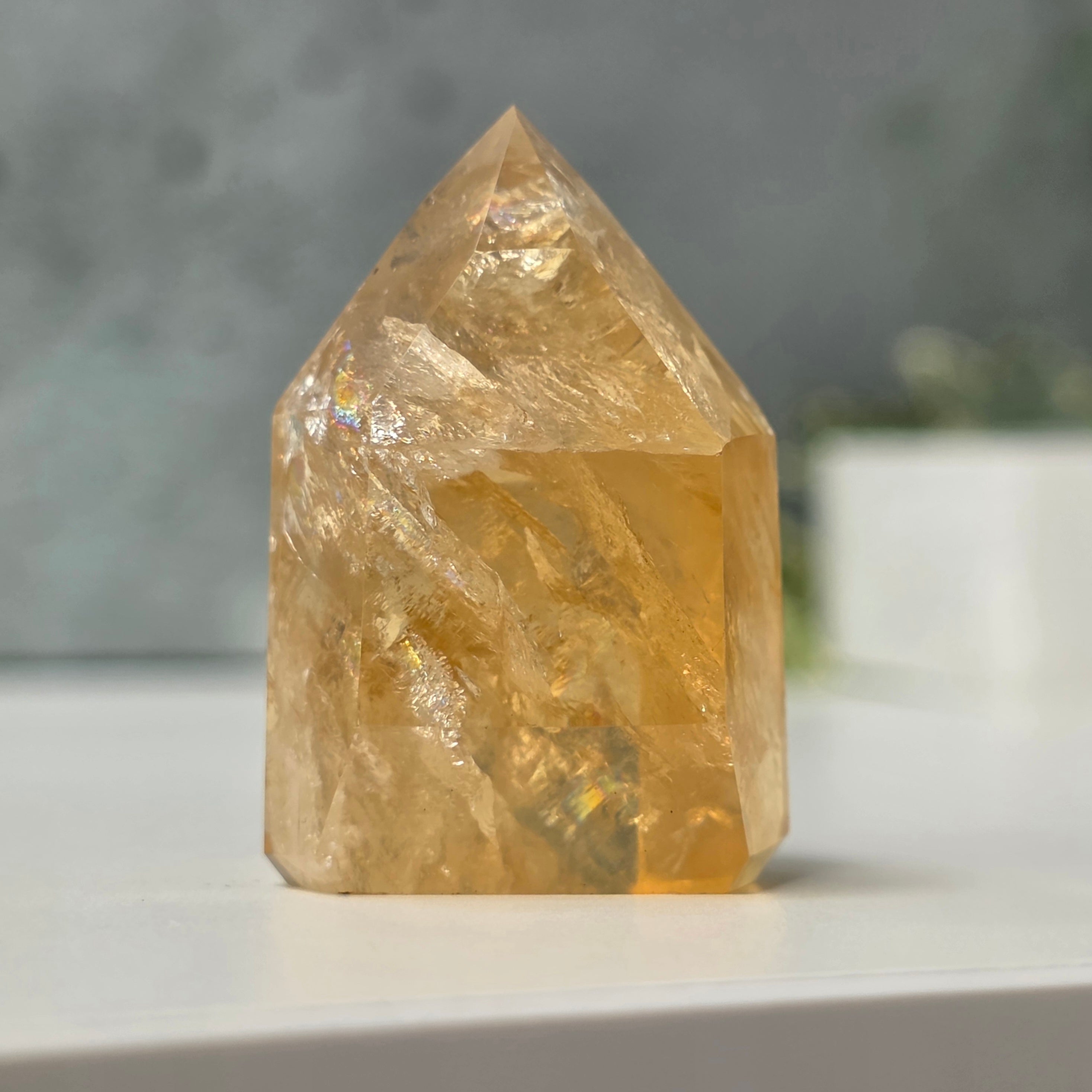 Obelisc citrin Brazilia calitate AAA model 2