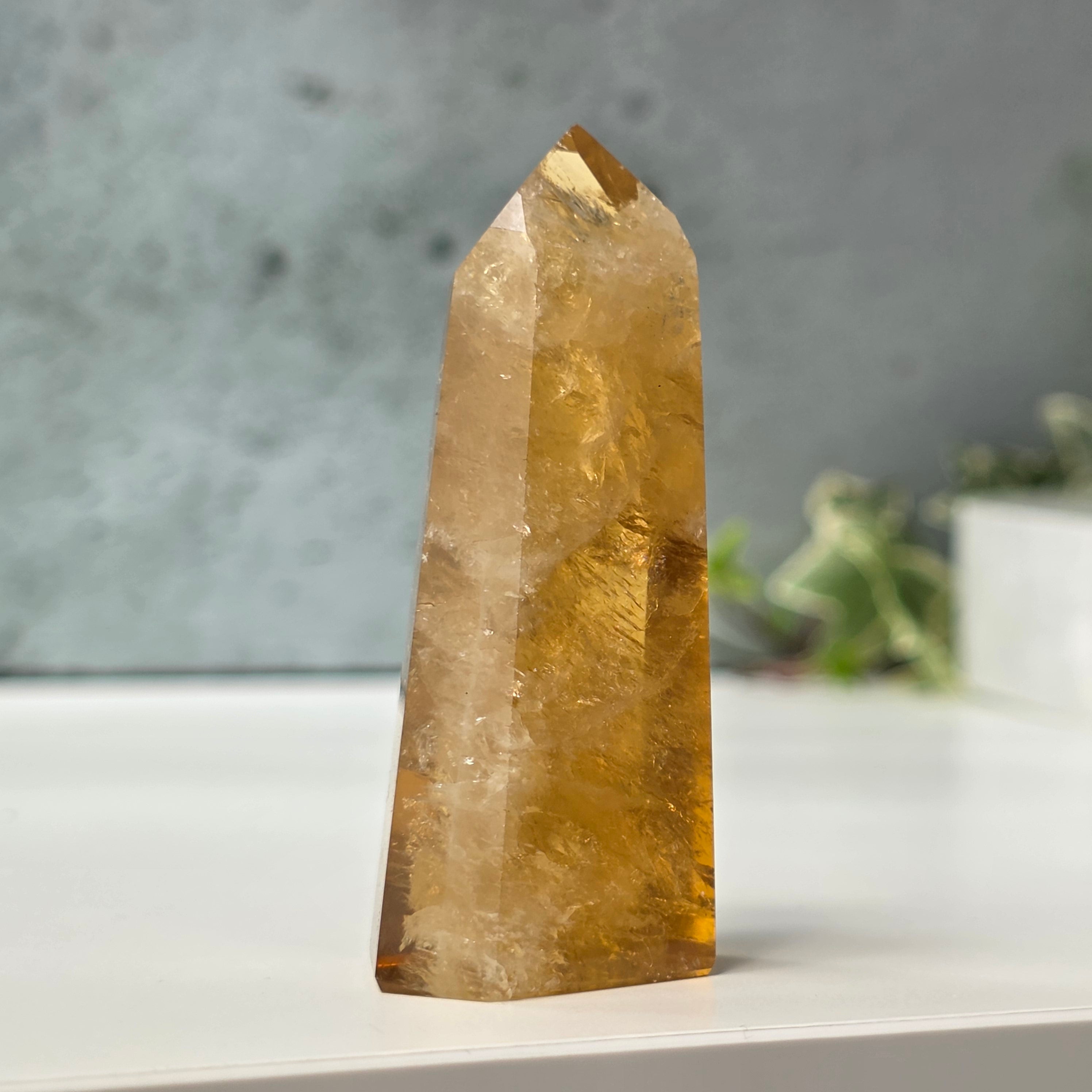 Obelisc citrin Brazilia calitate AAA model 5