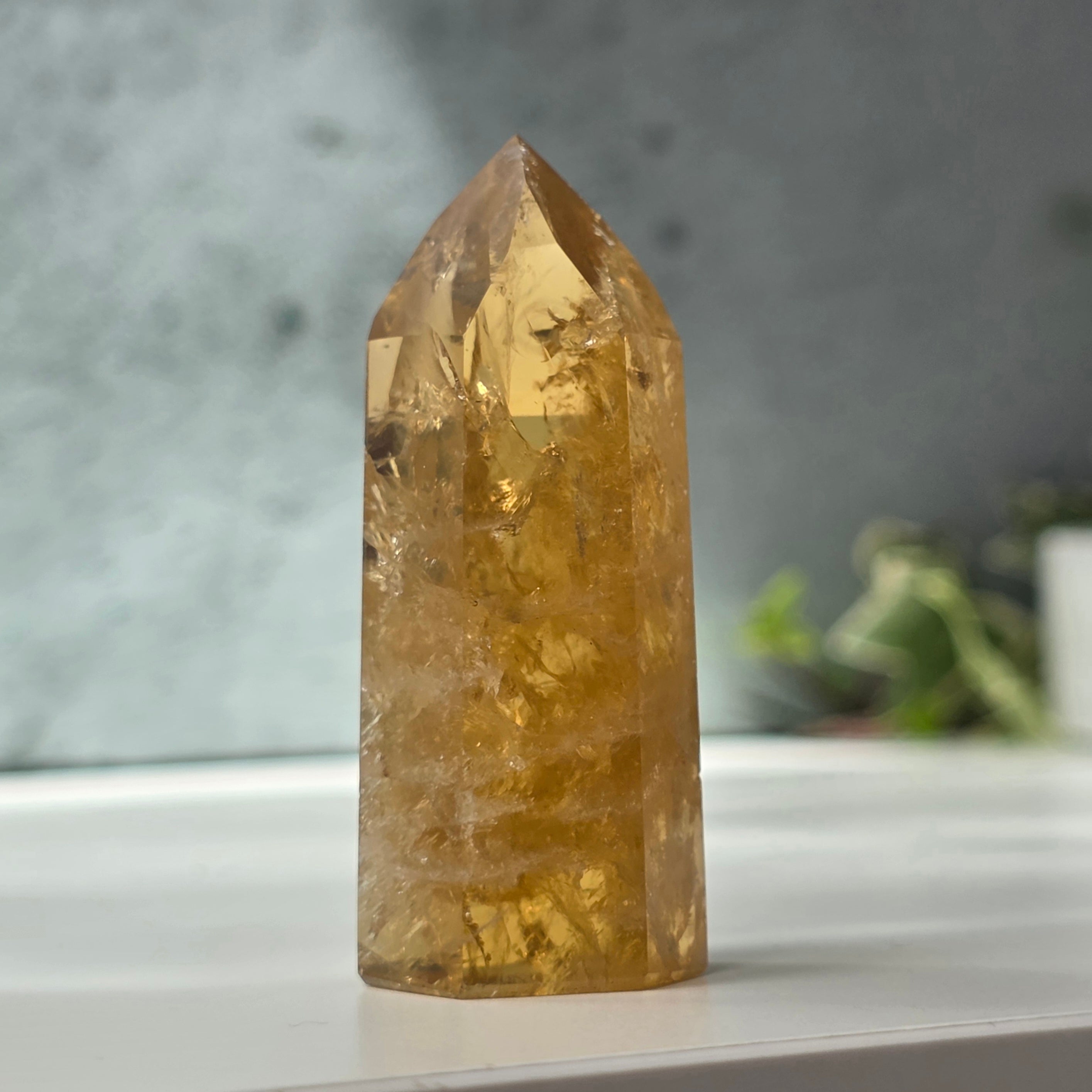 Obelisc citrin Brazilia calitate AAA model 7