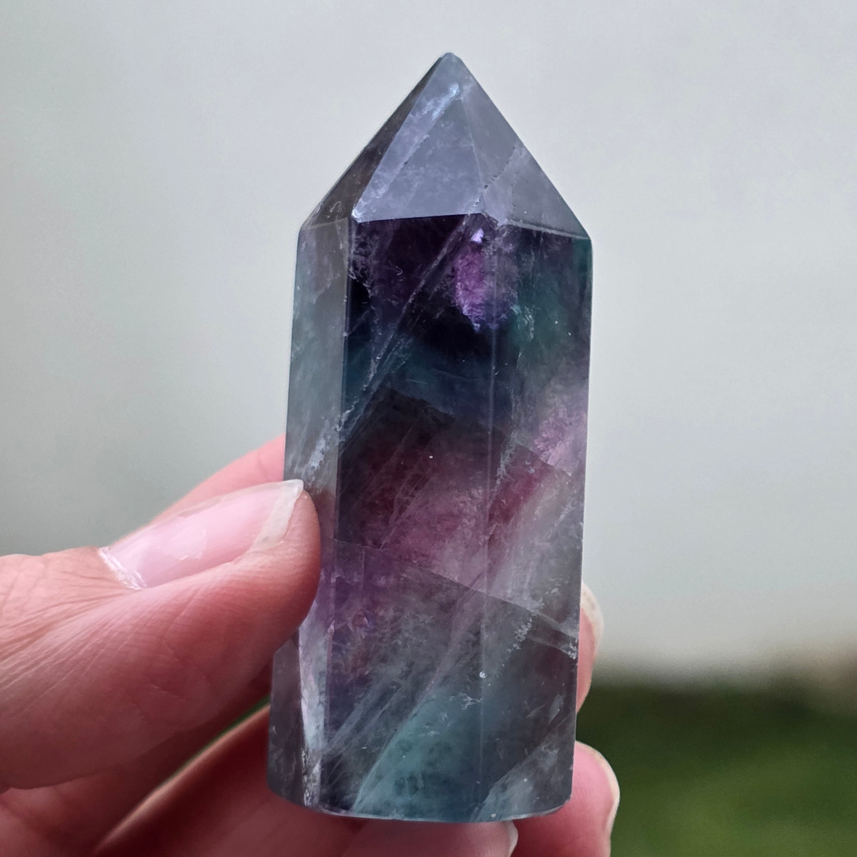 Obelisc fluorit curcubeu | Model 5