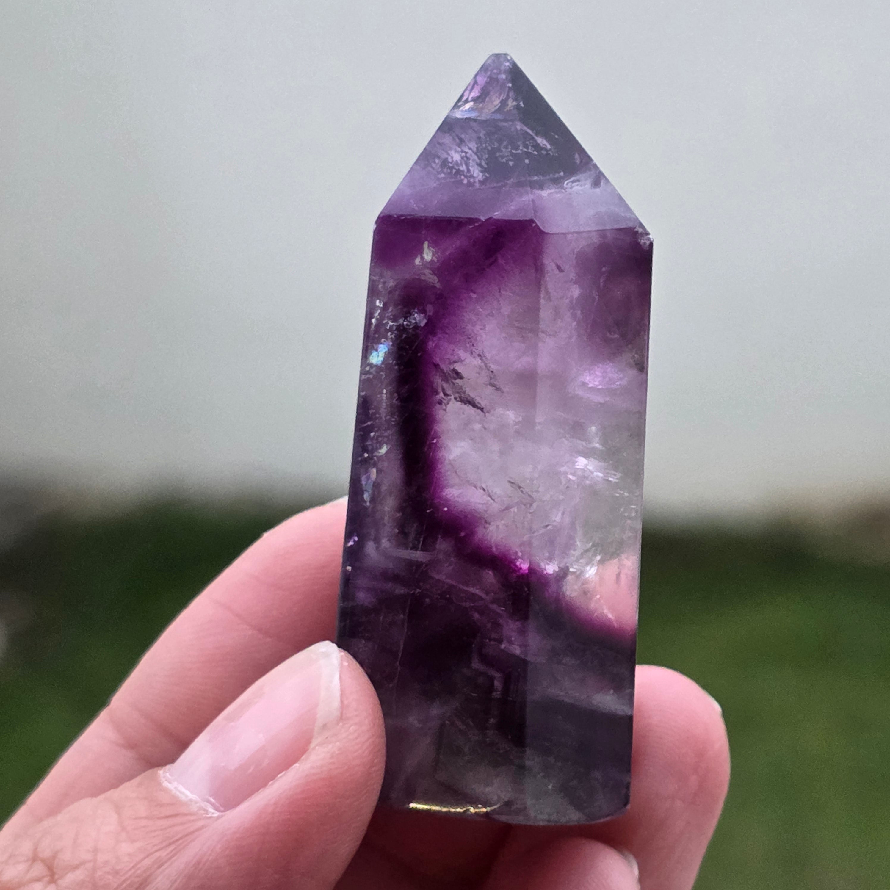 Obelisc fluorit curcubeu | Model 9