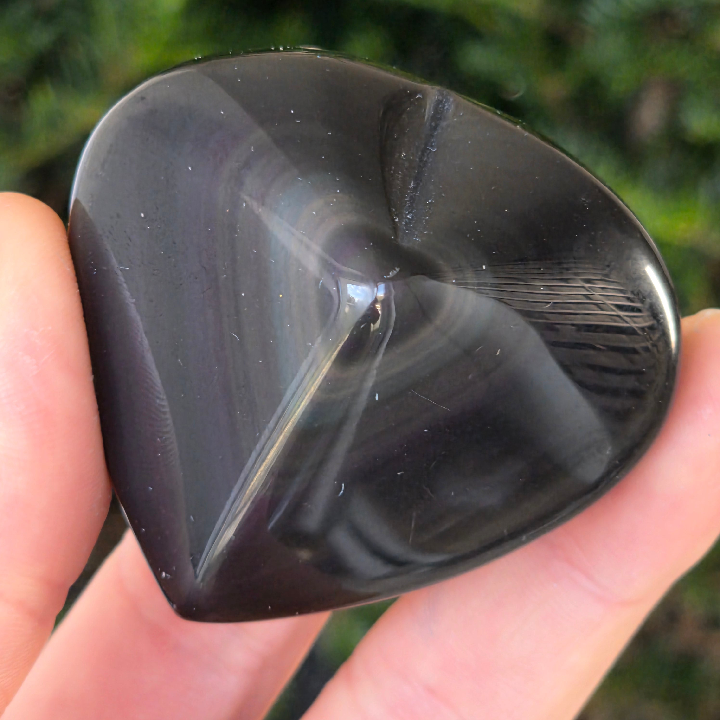 Obsidian curcubeu inima model 11