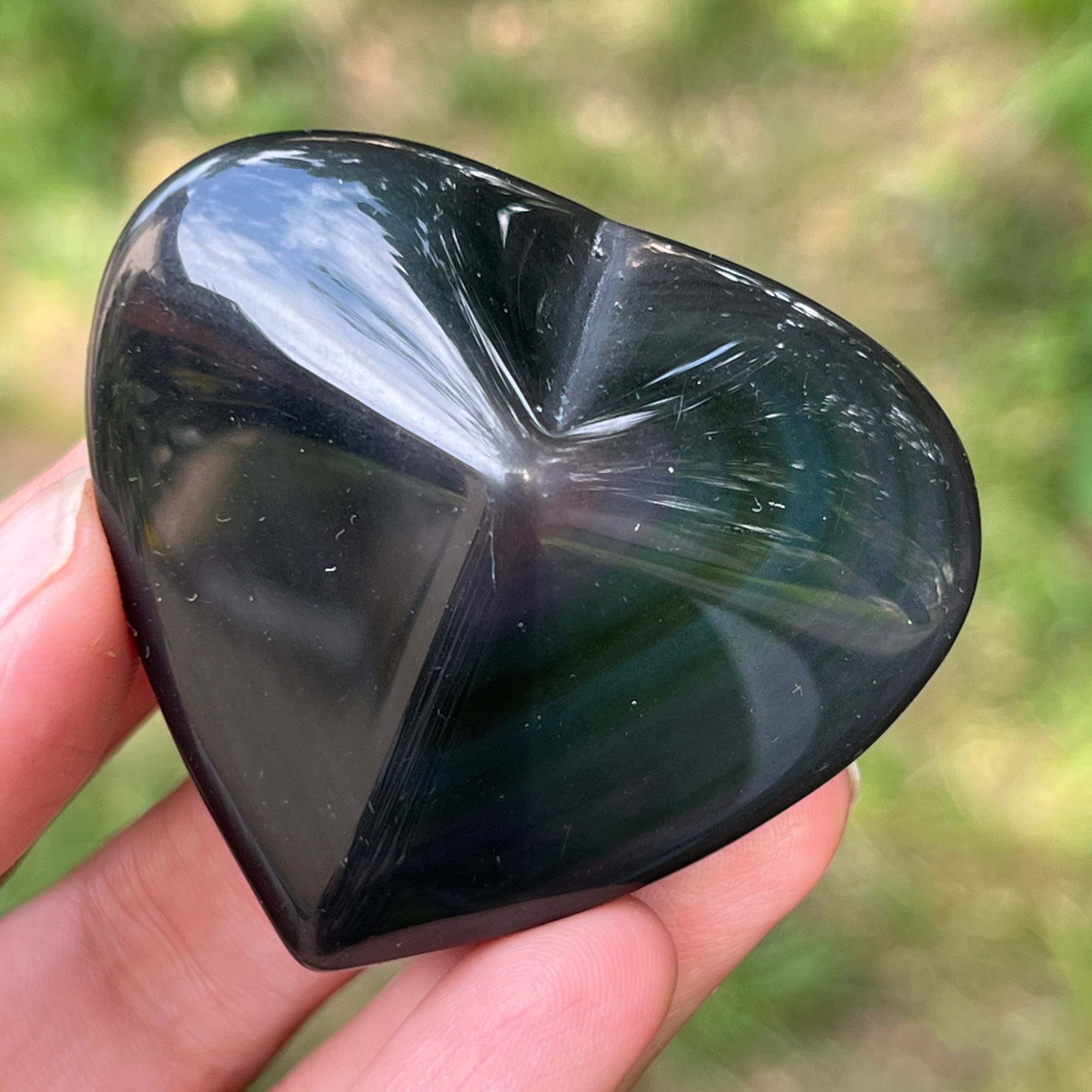 Obsidian curcubeu inima model 9