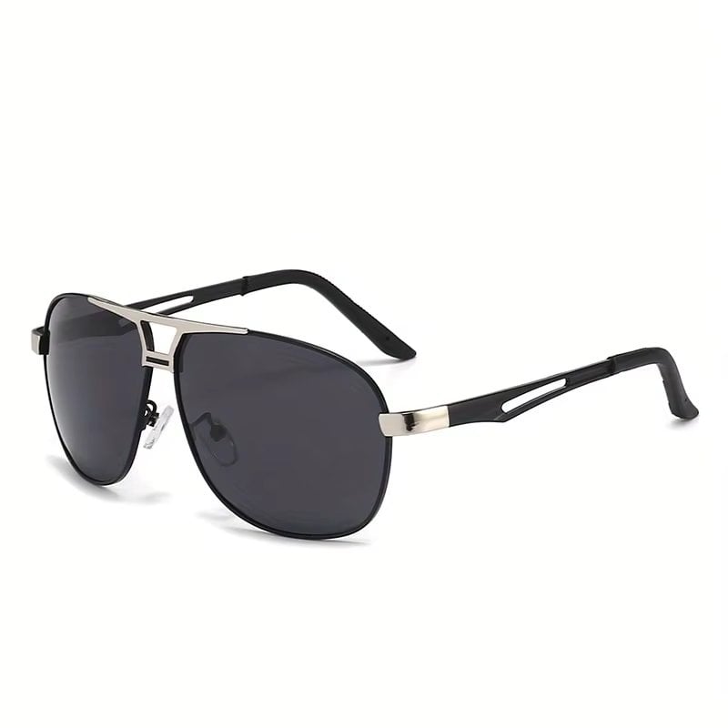 Ochelari de soare pentru barbati, SG043, Negru/Argintiu - poza 1