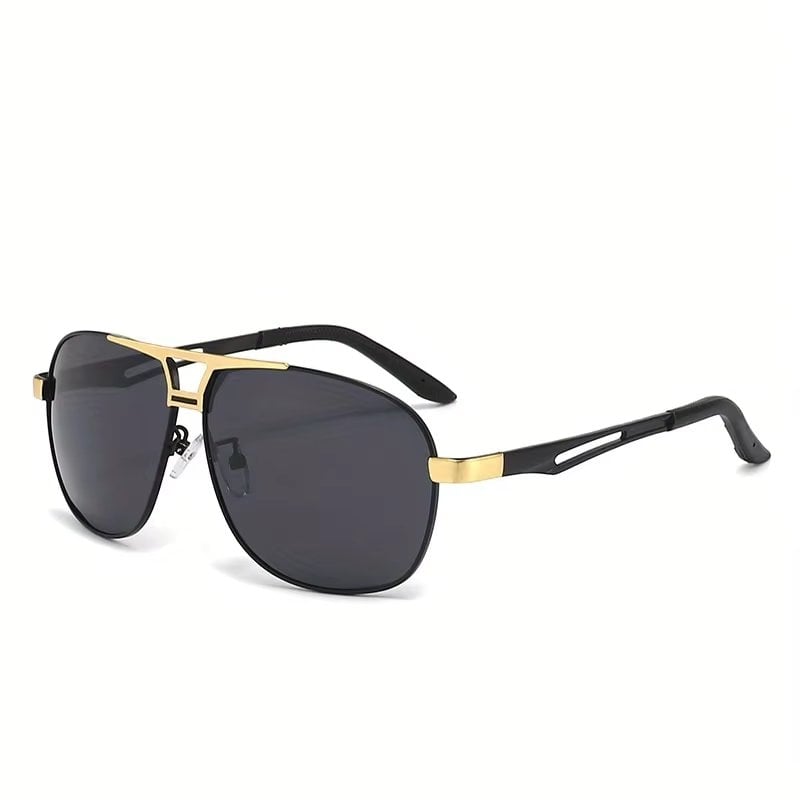 Ochelari de soare pentru barbati, SG044, Negru/Auriu - poza 1