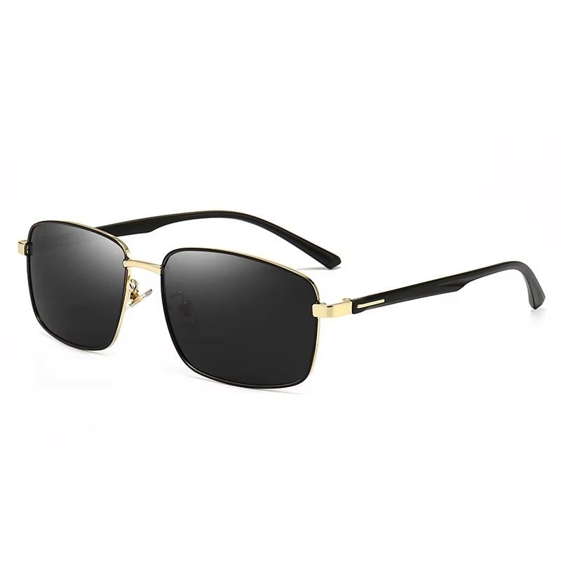 Ochelari de soare pentru barbati, SG068, Negru/Auriu - poza 1