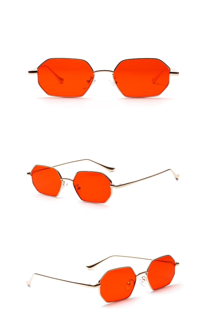 Ochelari de soare pentru femei, SG091, Rosu/Auriu - poza 3