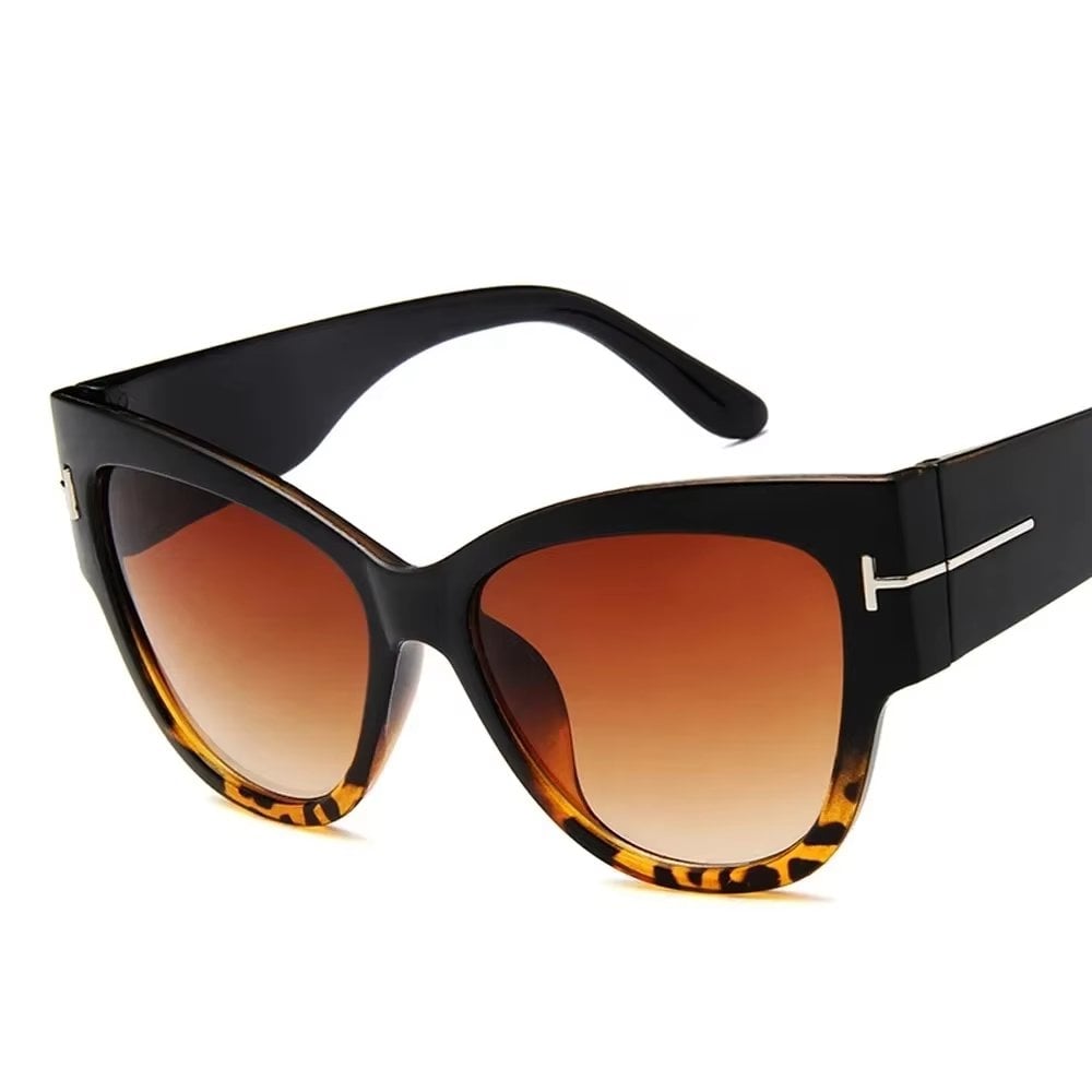 Ochelari de soare pentru femei, SG093, Negru/Maro - poza 1