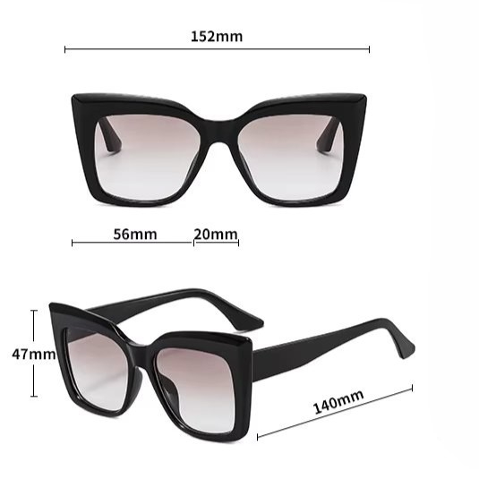 Ochelari de soare pentru femei, SG130, Negru - poza 3