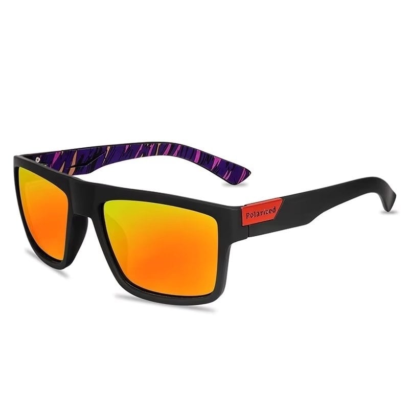 Ochelari de soare unisex, SG027, Negru/Portocaliu - poza 1