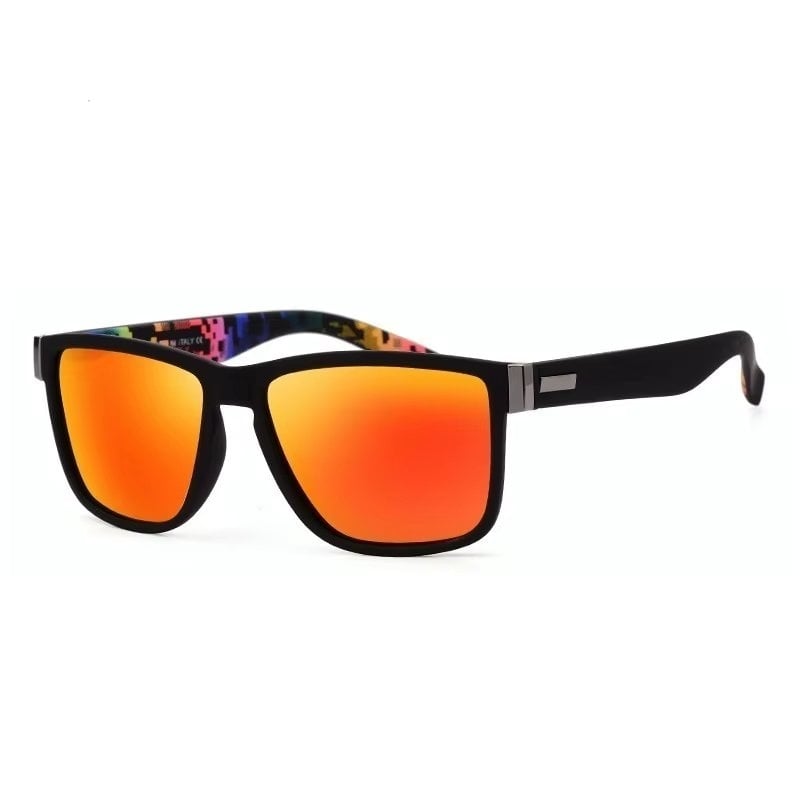 Ochelari de soare unisex, SG032, Negru/Portocaliu - poza 1