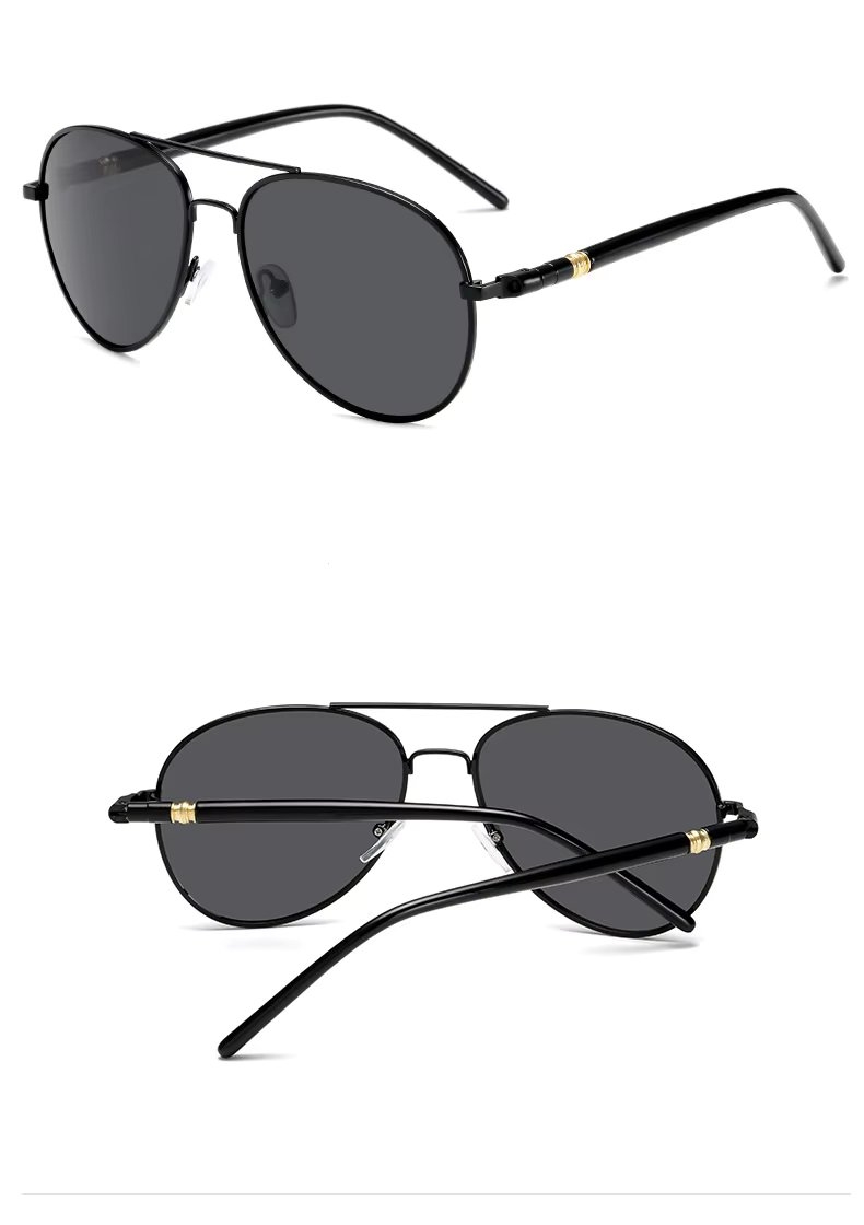 Ochelari de soare unisex, SG038, Gri inchis - poza 4