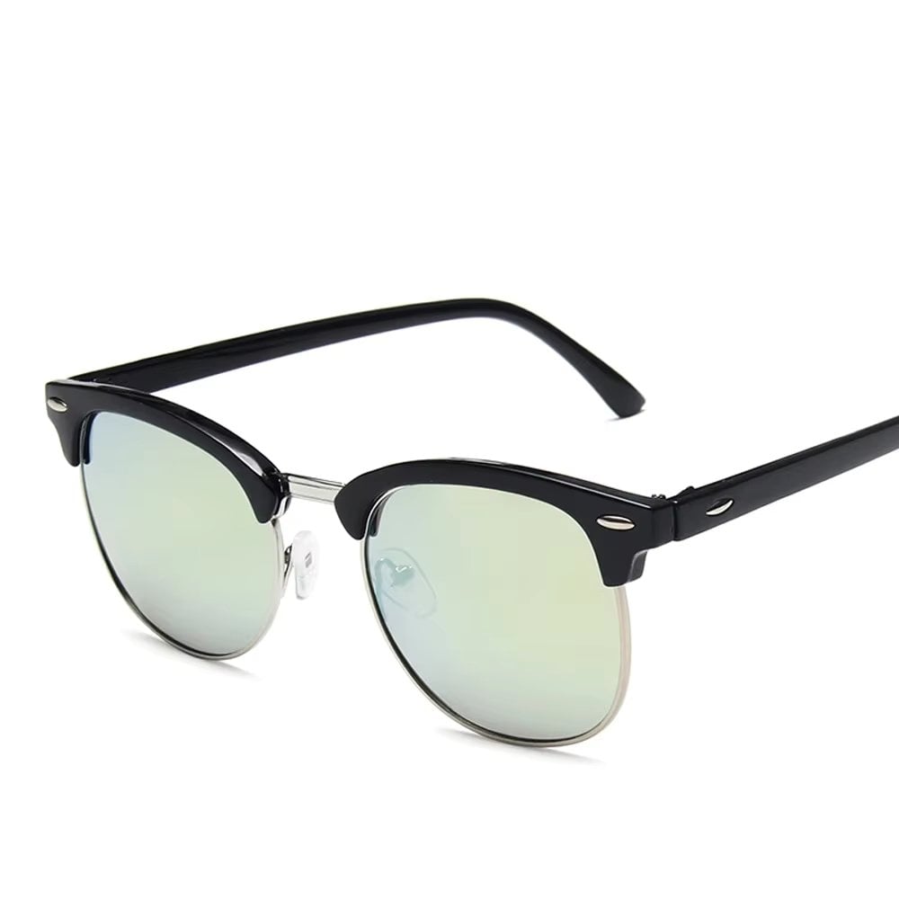 Ochelari de soare unisex, SG055, Negru/Verde