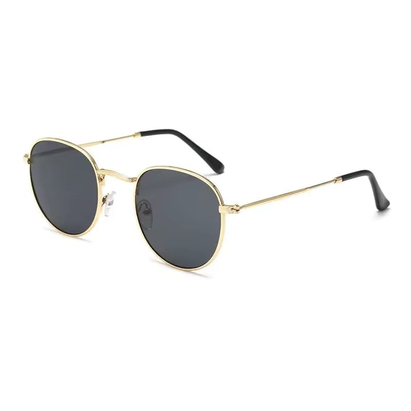 Ochelari de soare unisex, SG136, Negru/Auriu