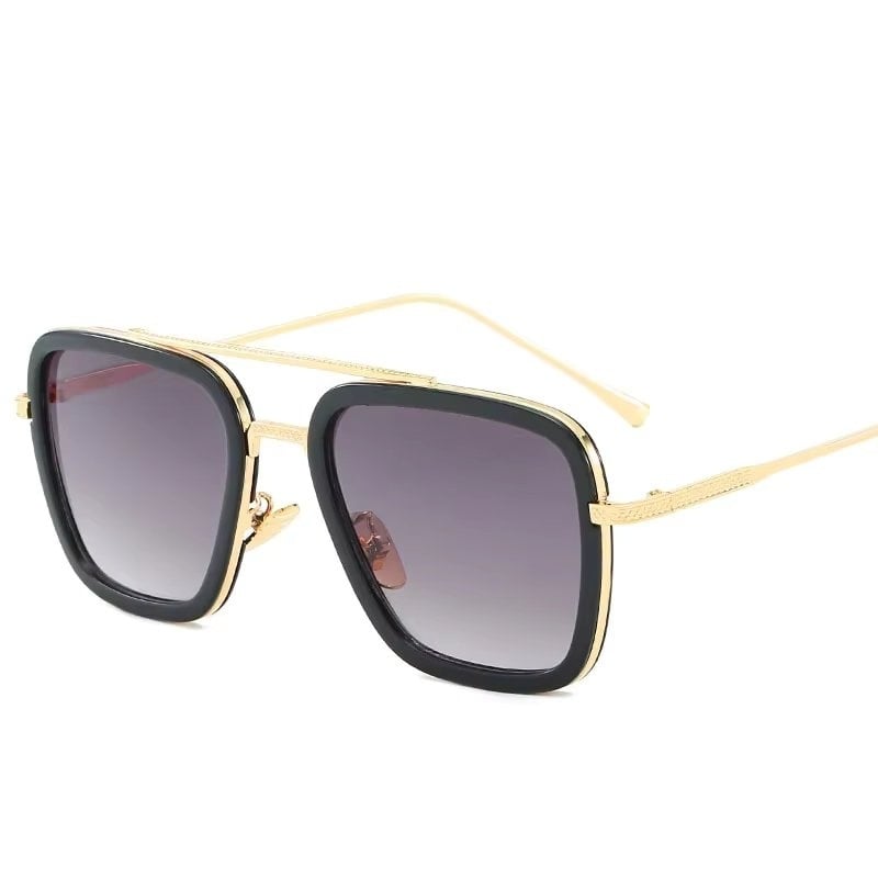 Ochelari de soare unisex, SG165, Gri/Auriu - poza 1