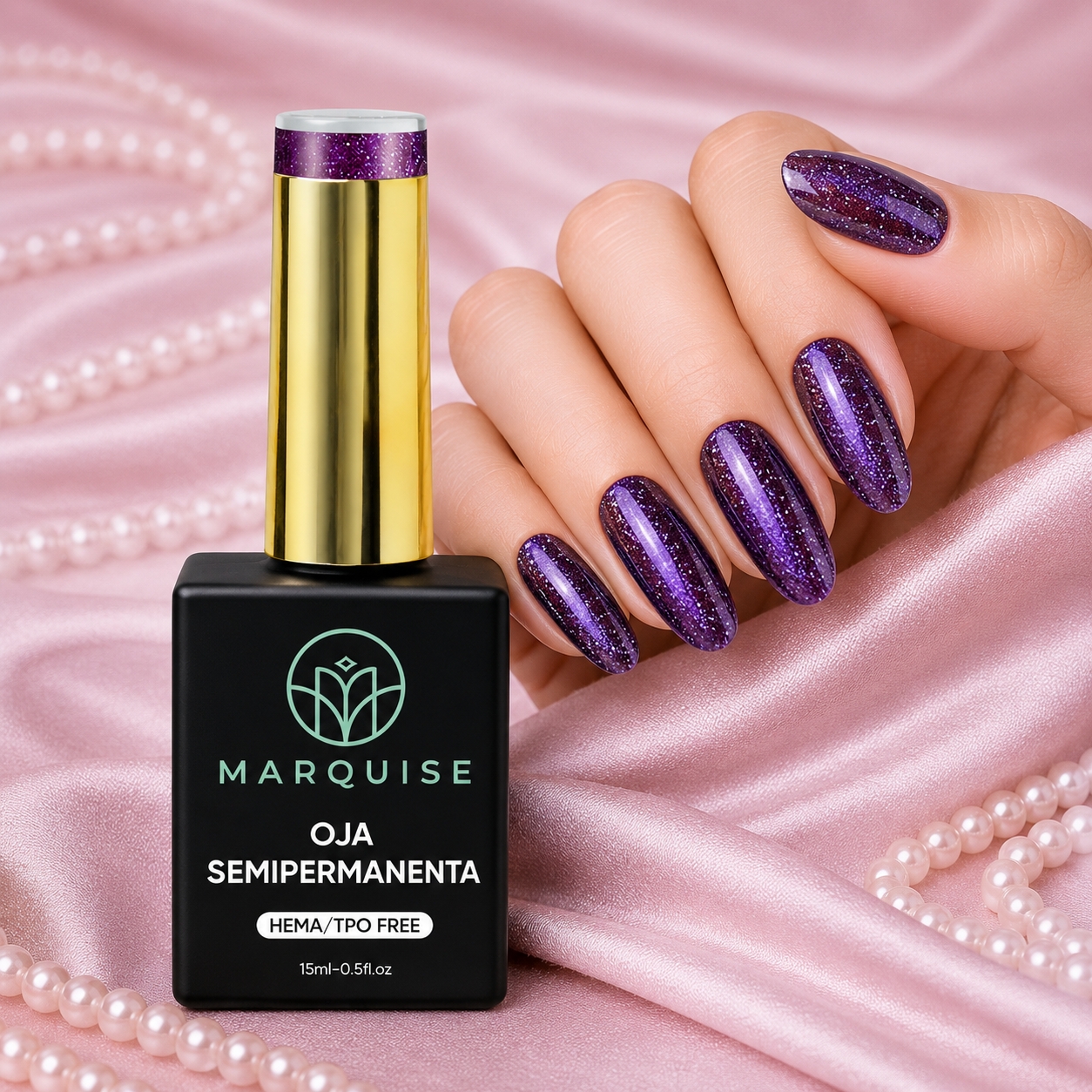 Oja semipermanenta HEMA/TPO FREE, Marquise, Fantasy J1060, 15 ml - poza 2