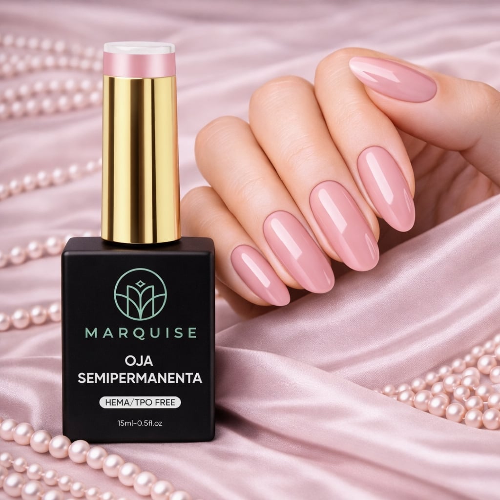Oja semipermanenta HEMA/TPO FREE, Marquise, Nude LTS017, 15 ml - poza 2