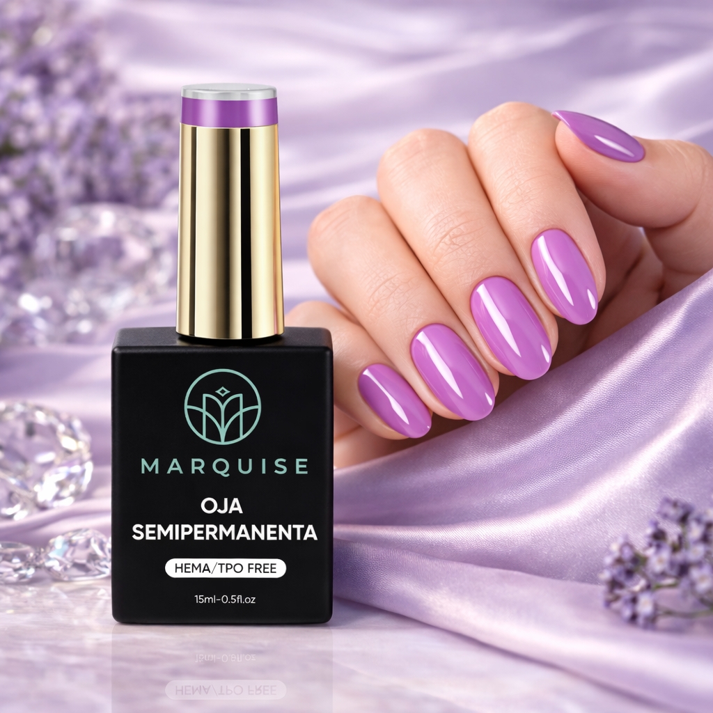 Oja semipermanenta HEMA/TPO FREE, Marquise, Pure Color JY087, 15 ml - poza 2